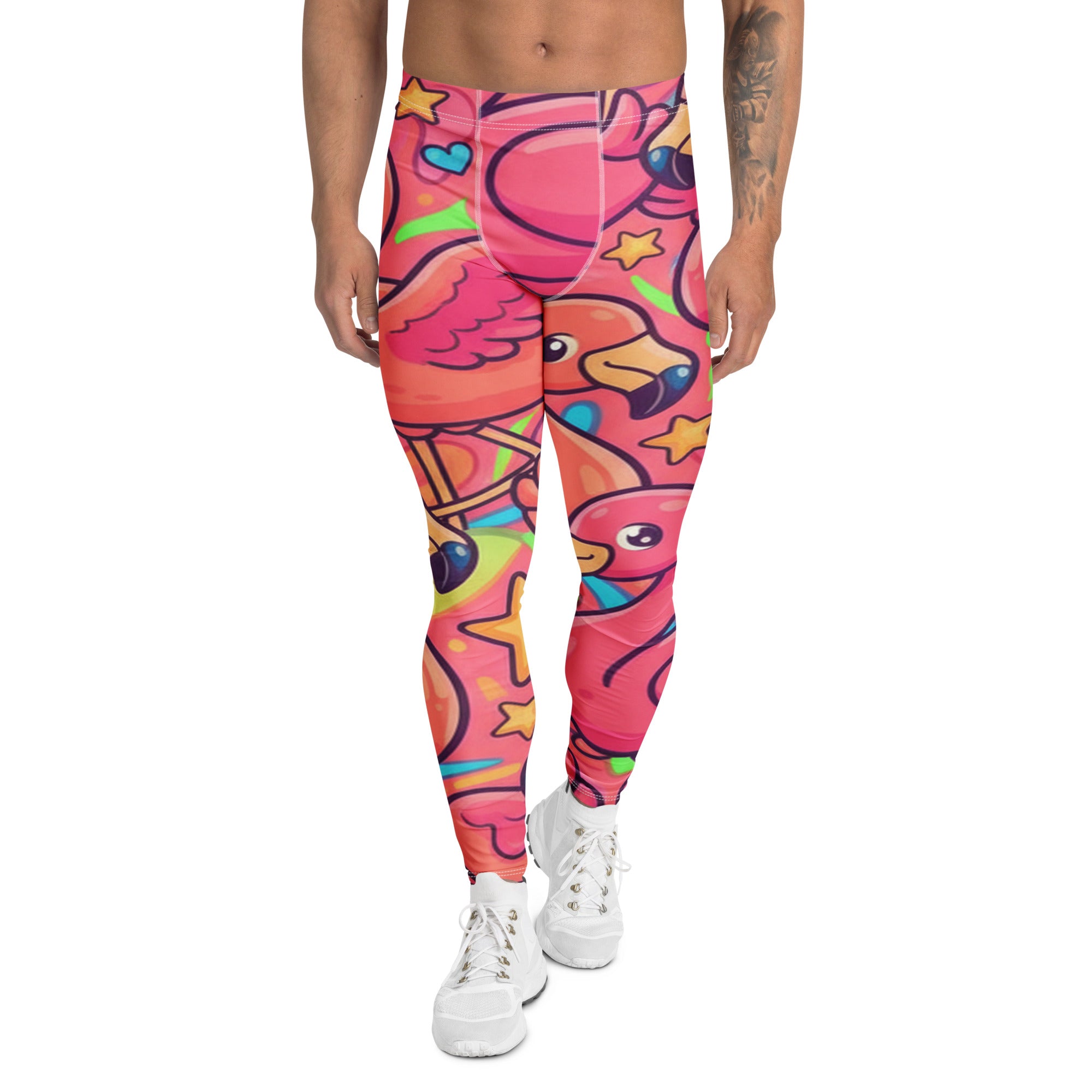 Vibrant Flamingo Flock Meggings | GearBunch