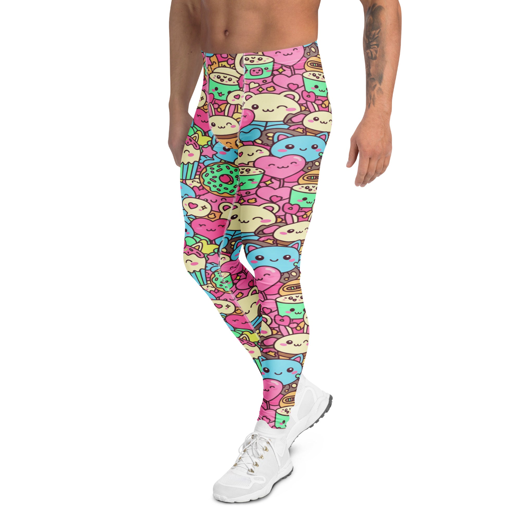 Women's kawaii sweet treats printed leggings front view