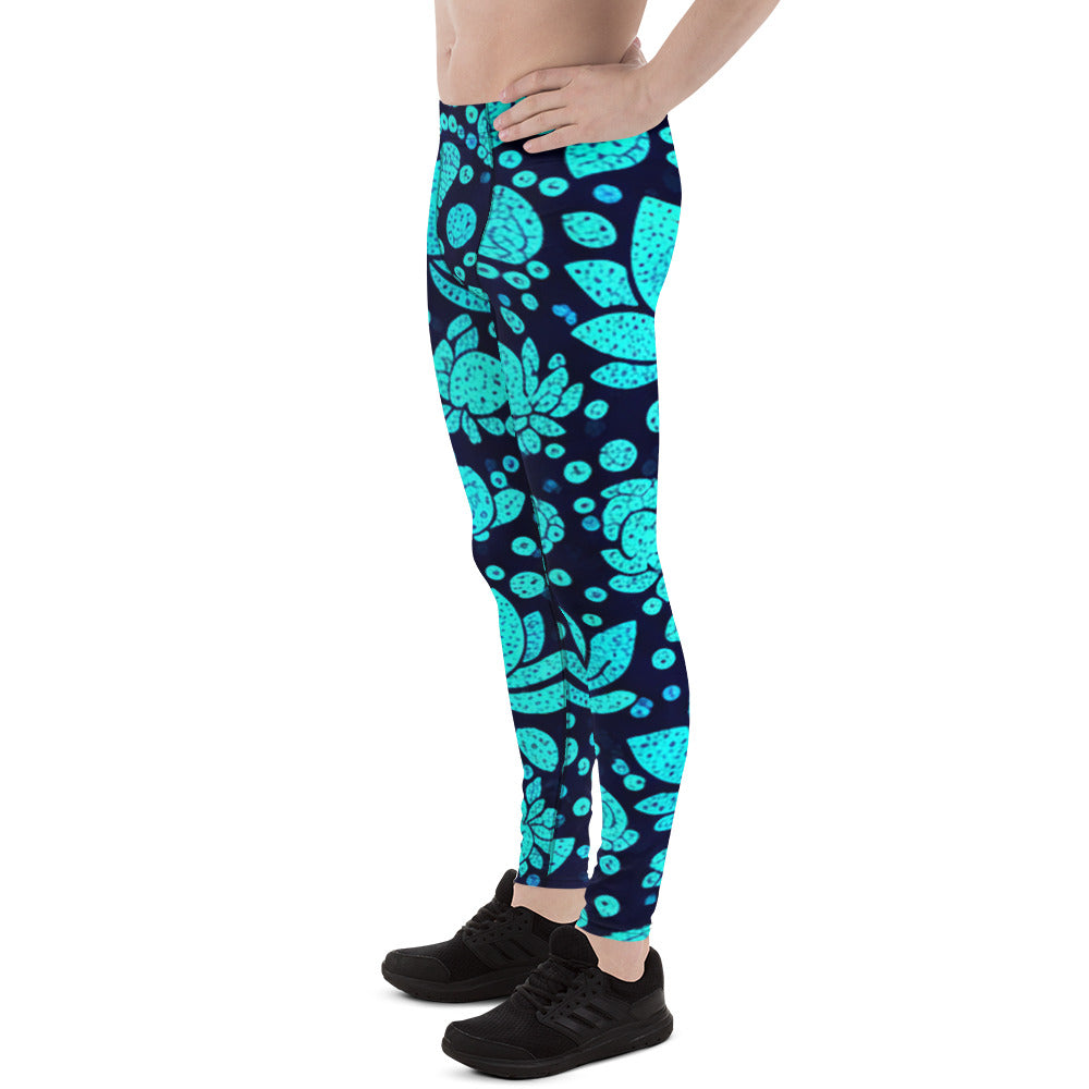 Teal Lotus Paillette Meggings | GearBunch