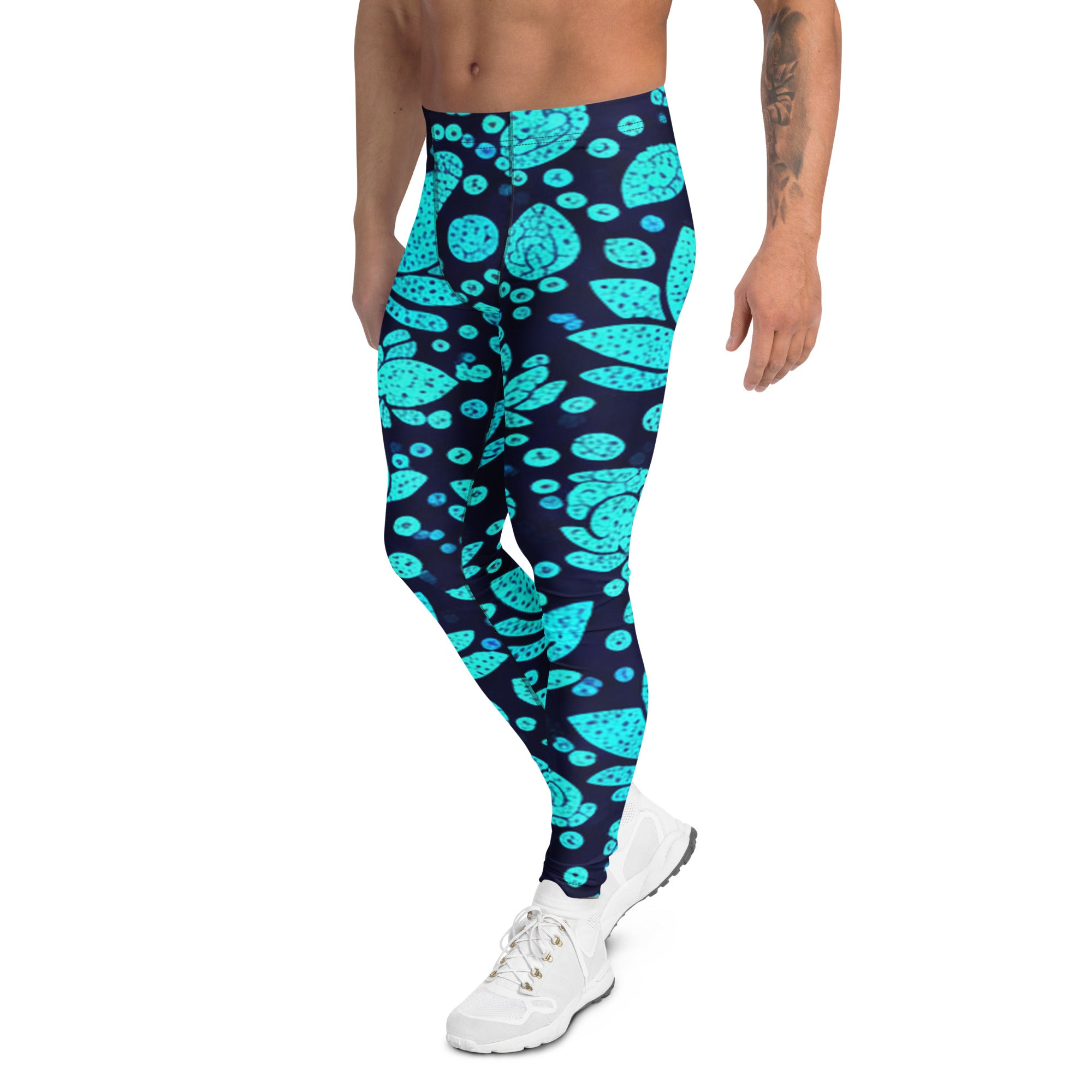 Teal Lotus Paillette Meggings | GearBunch