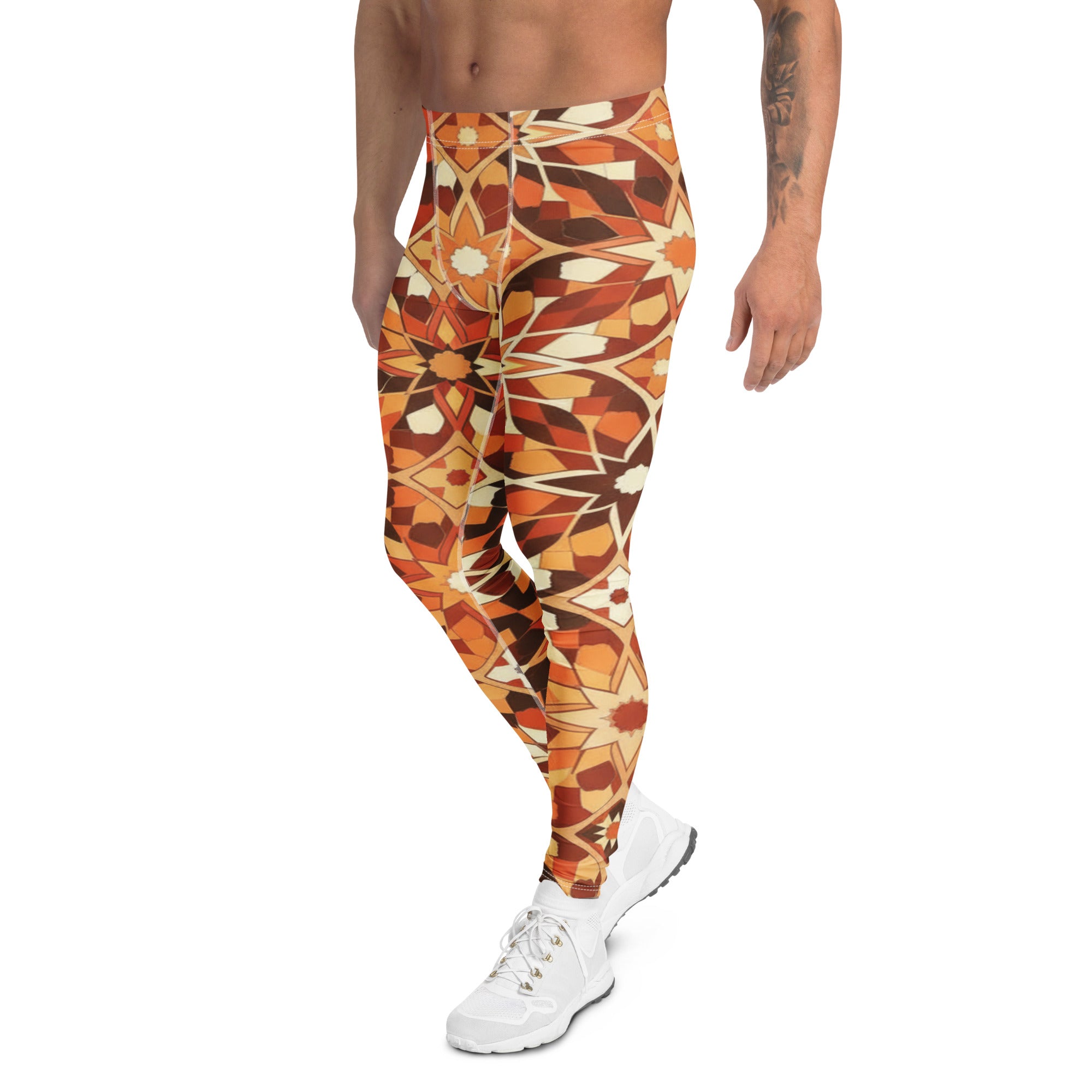 Men's zellige desert sand meggings front view