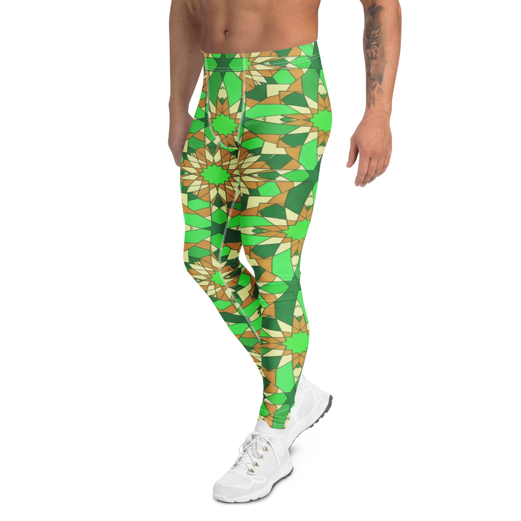 Men's zellige jade copper meggings front view