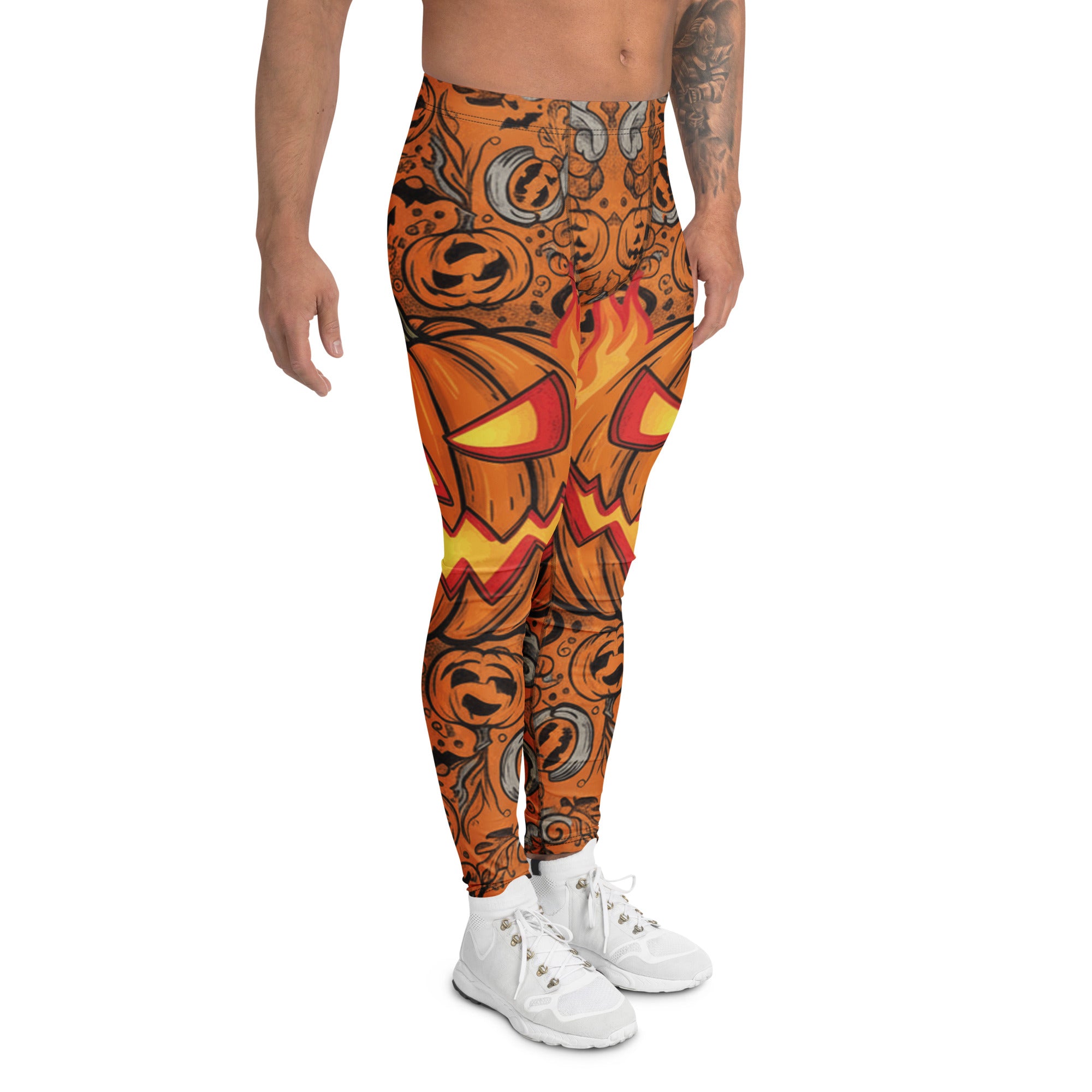 Carved Jack-o-Lantern Glow Meggings | GearBunch