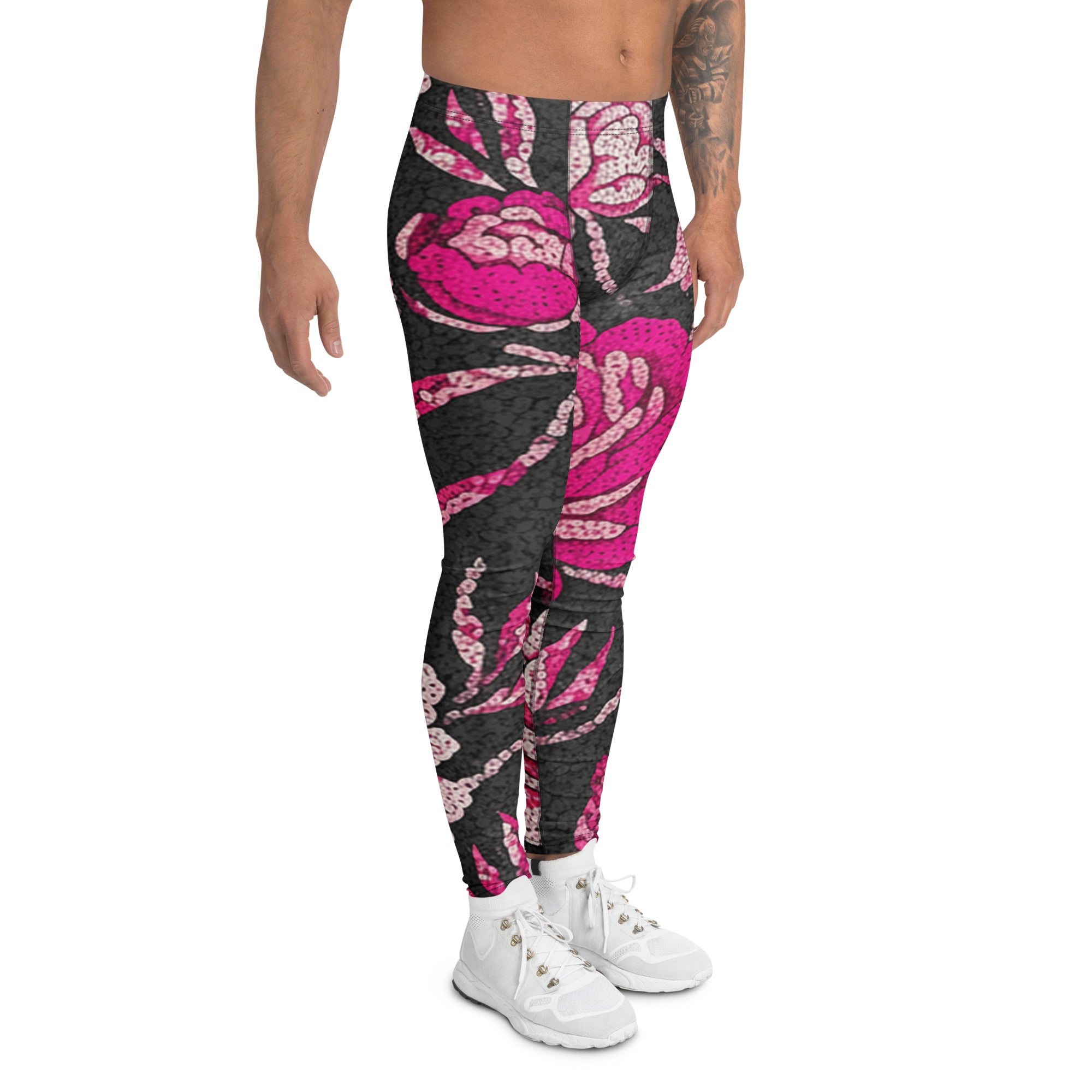 Pink Paillette Peony Meggings | GearBunch