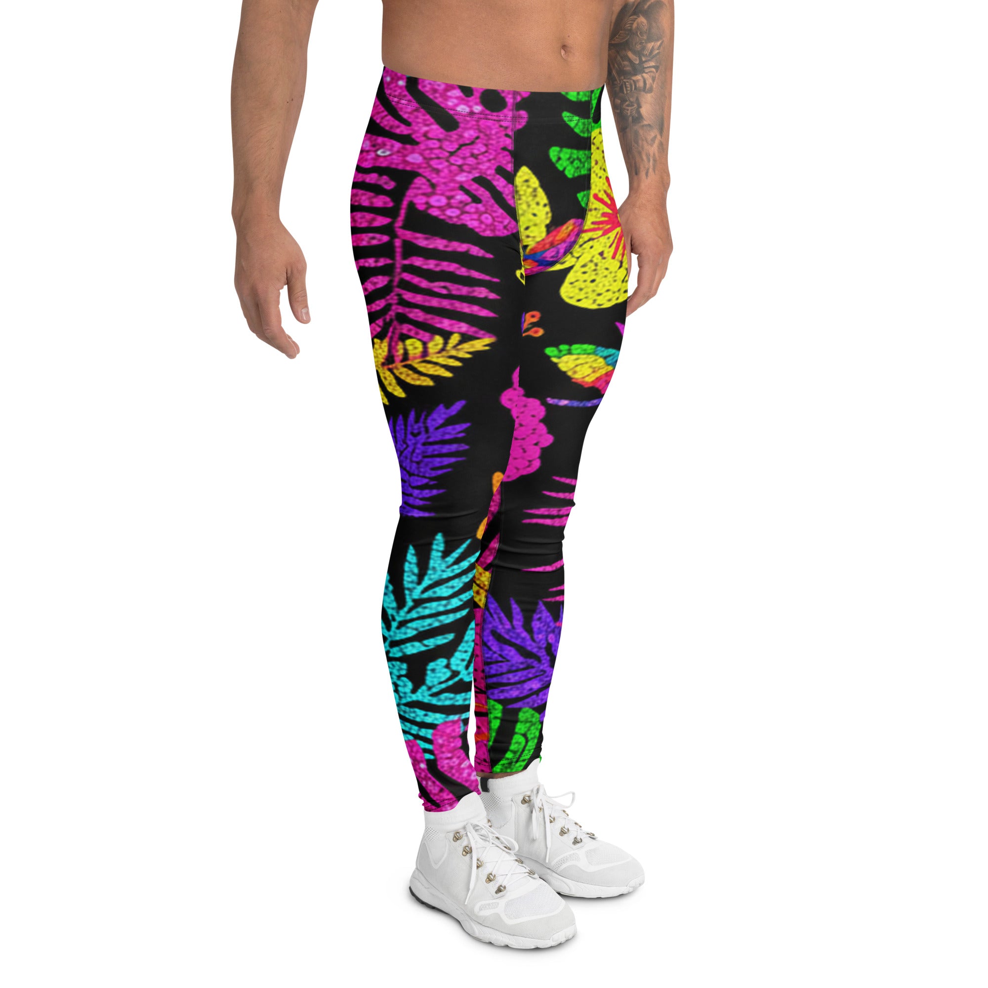 Rainbow Tropical Print Meggings | GearBunch