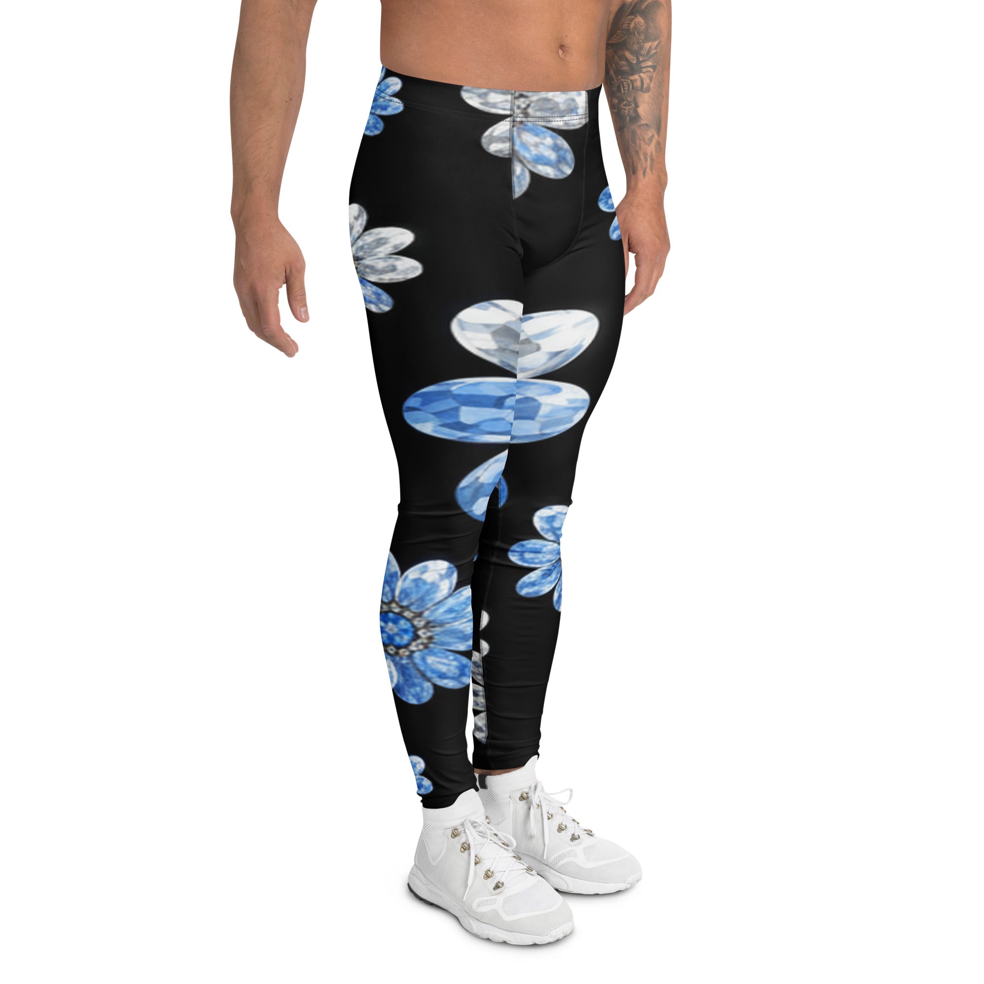 Silver Daisy Floral Meggings | GearBunch