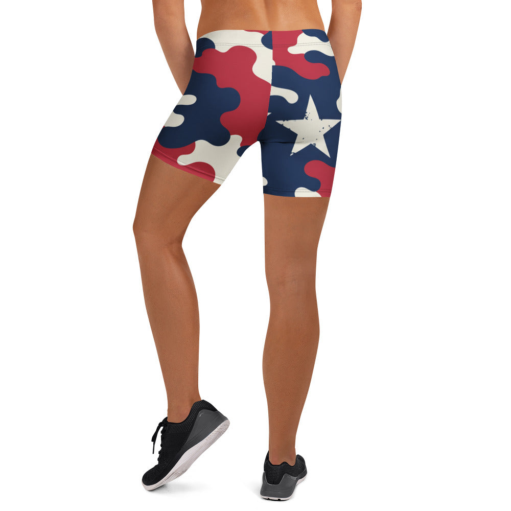 Red White Blue Camo Stars Shorts | GearBunch