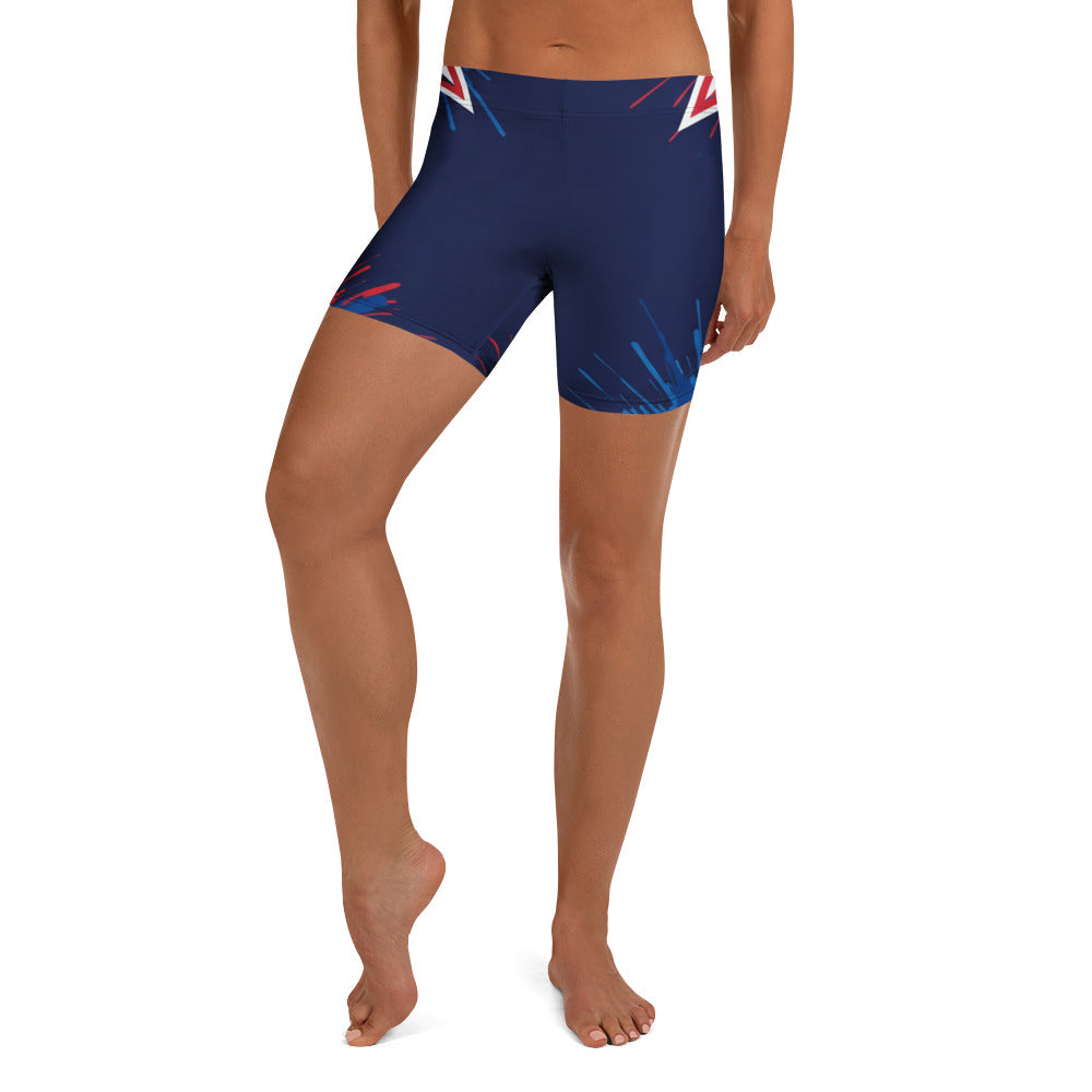 Women's American ink stars printed shorts front view