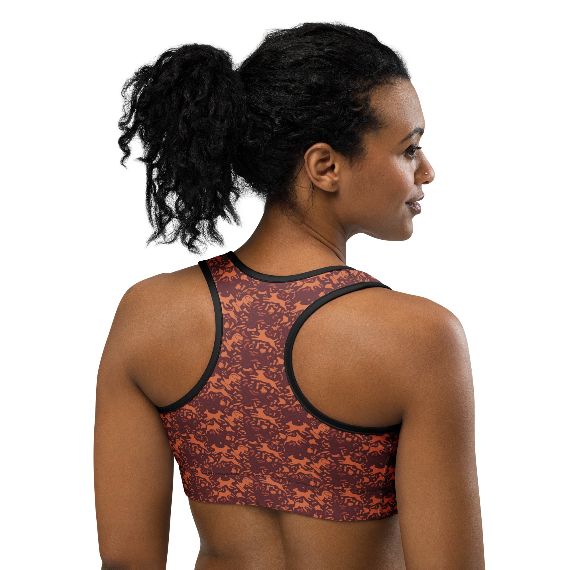 Minimal Fetch Art Sports Bra | GearBunch