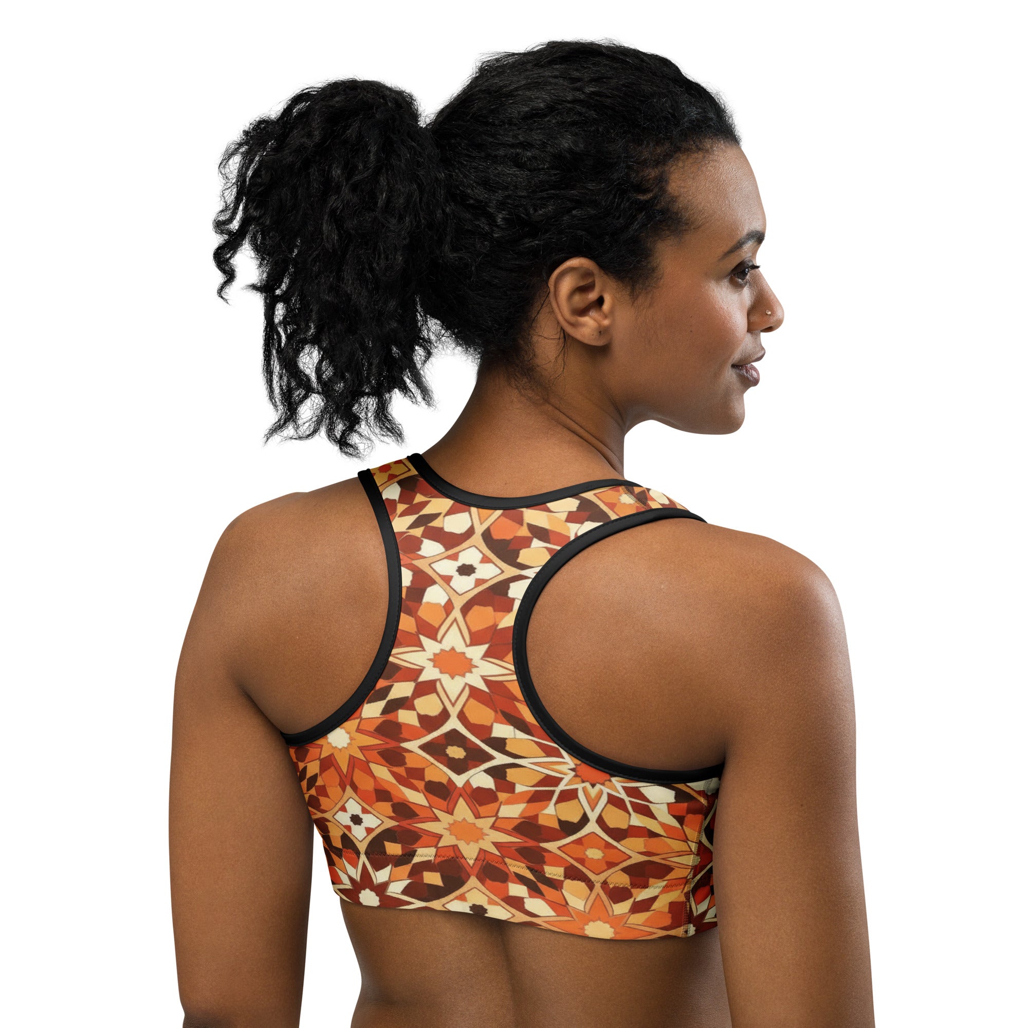 Zellige Desert Sand Sports Bra | GearBunch
