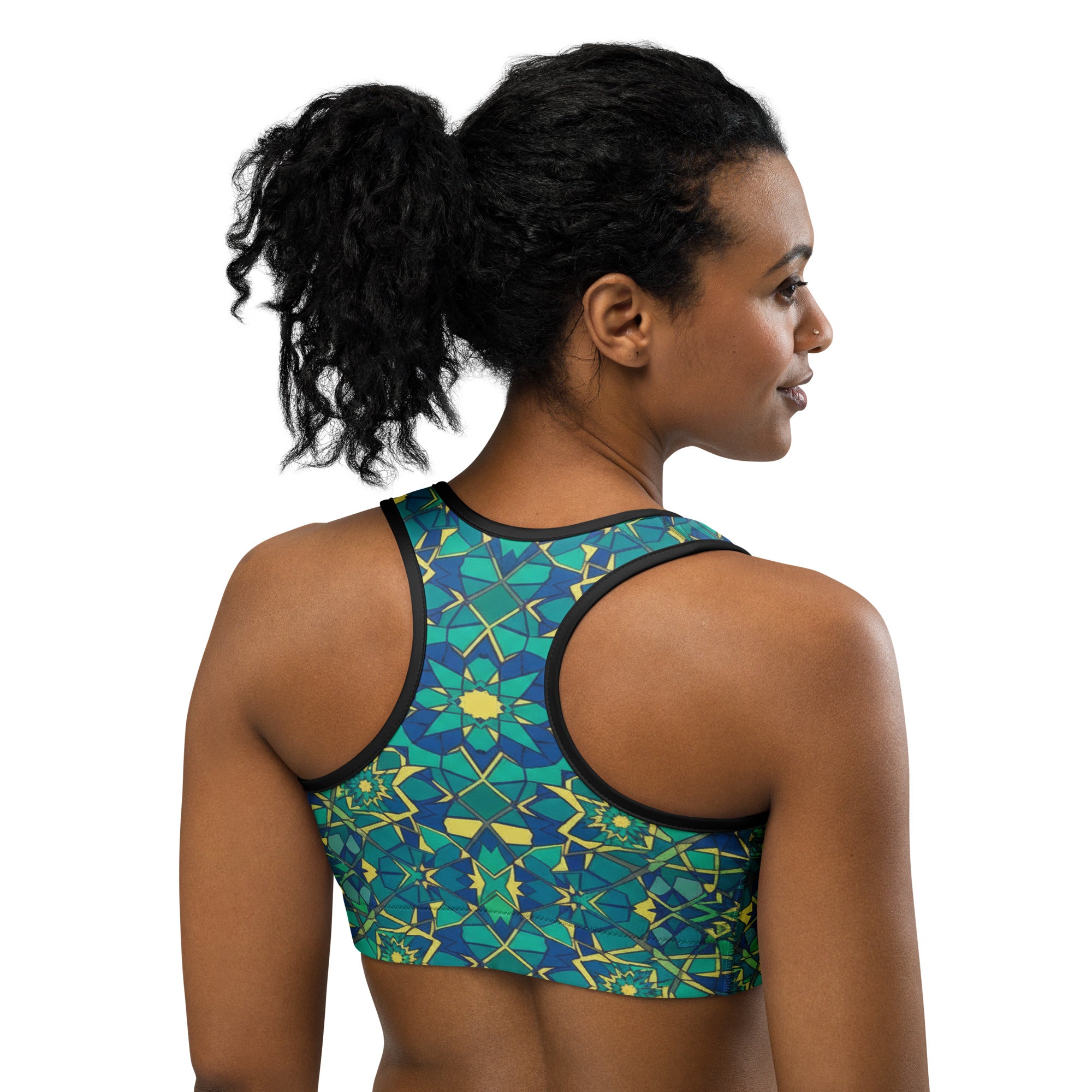 Zellige Peacock Sports Bra | GearBunch