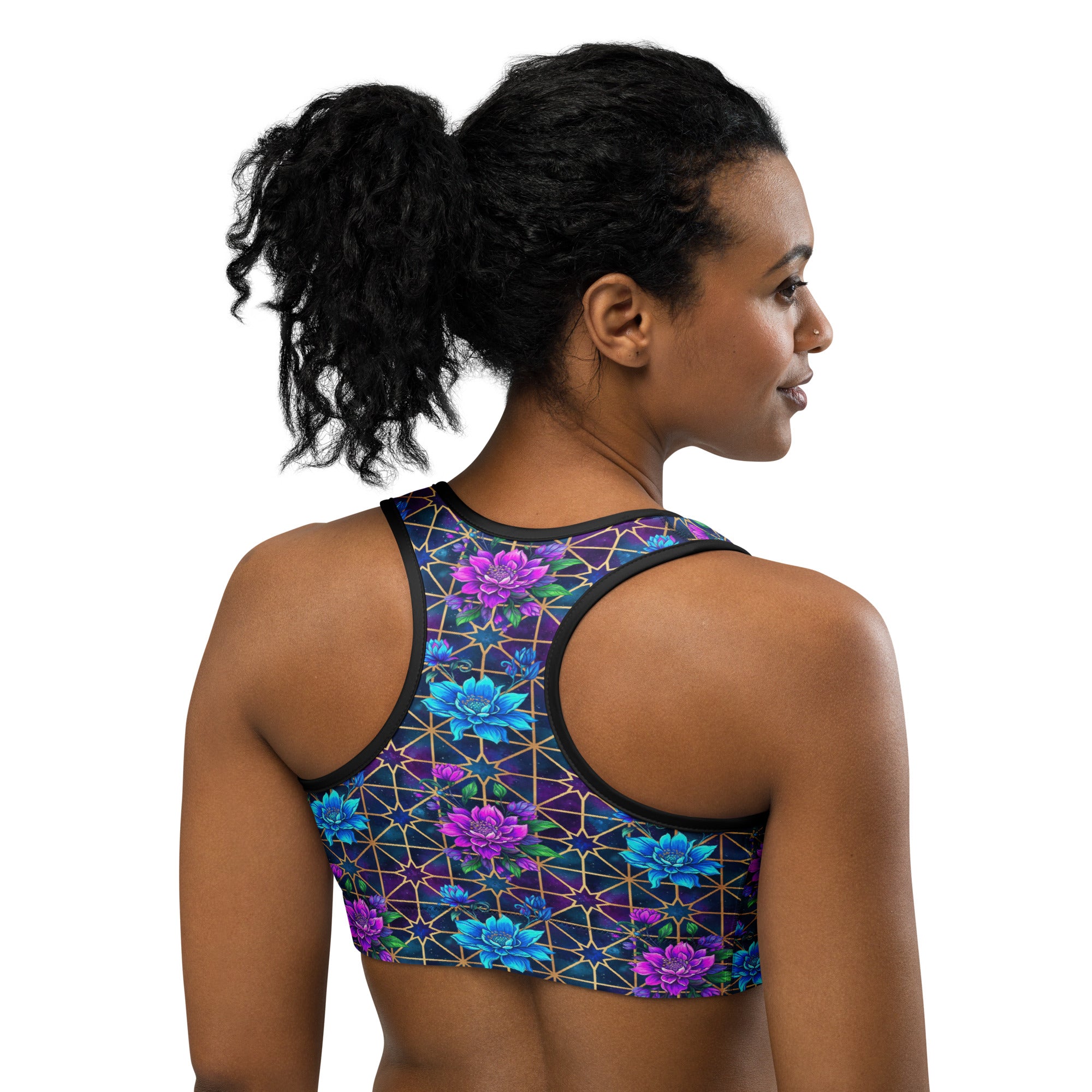 Arabic Galaxy Sports Bra | GearBunch