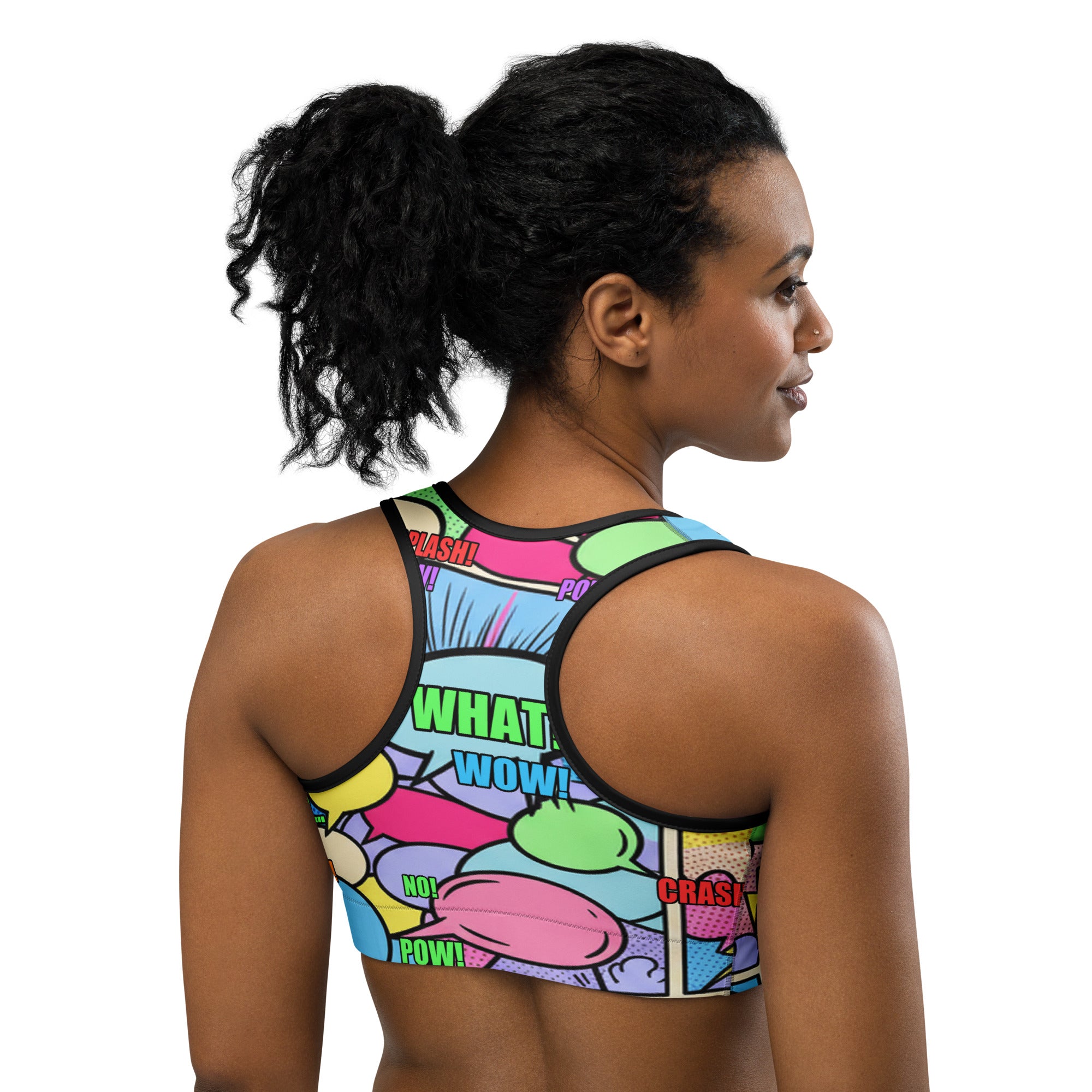 Comic Pop Candy Pastel Sports Bra | GearBunch