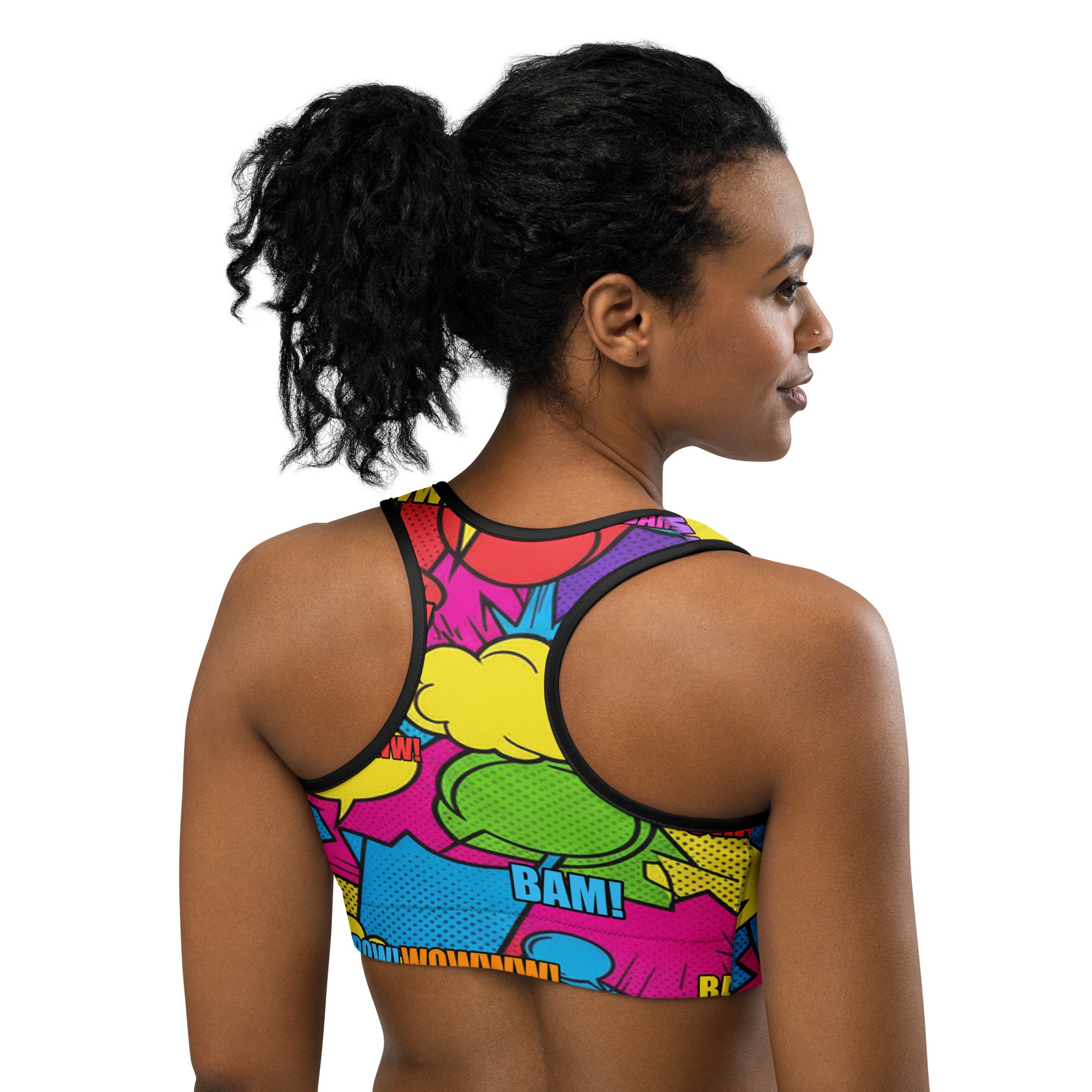 Comic Strip Retro Sunday Sports Bra | GearBunch