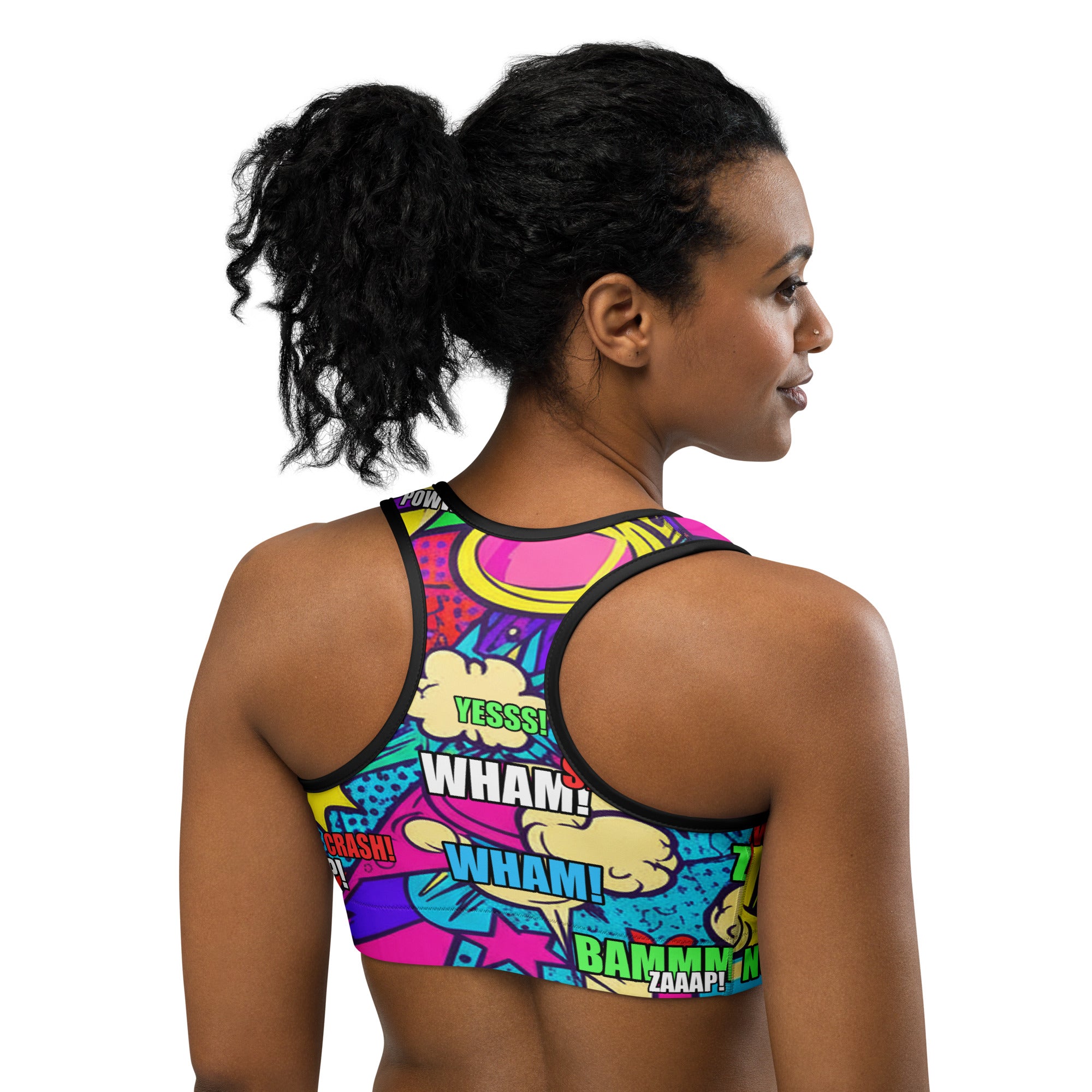 Comic Strip Pirate Adventure Sports Bra | GearBunch
