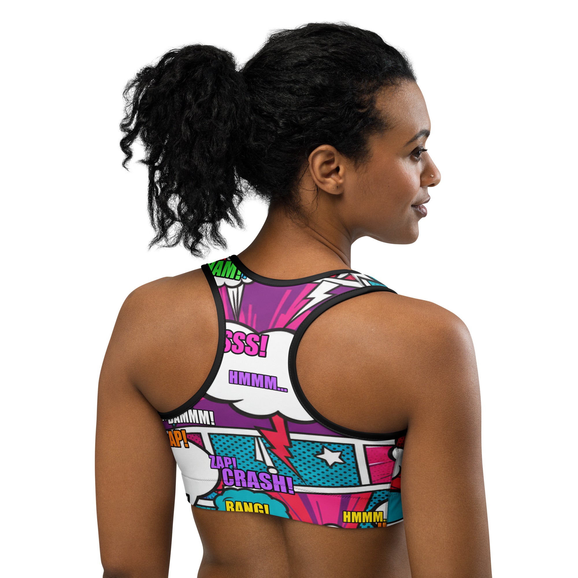 Comic Strip Roller Derby Sports Bra | GearBunch