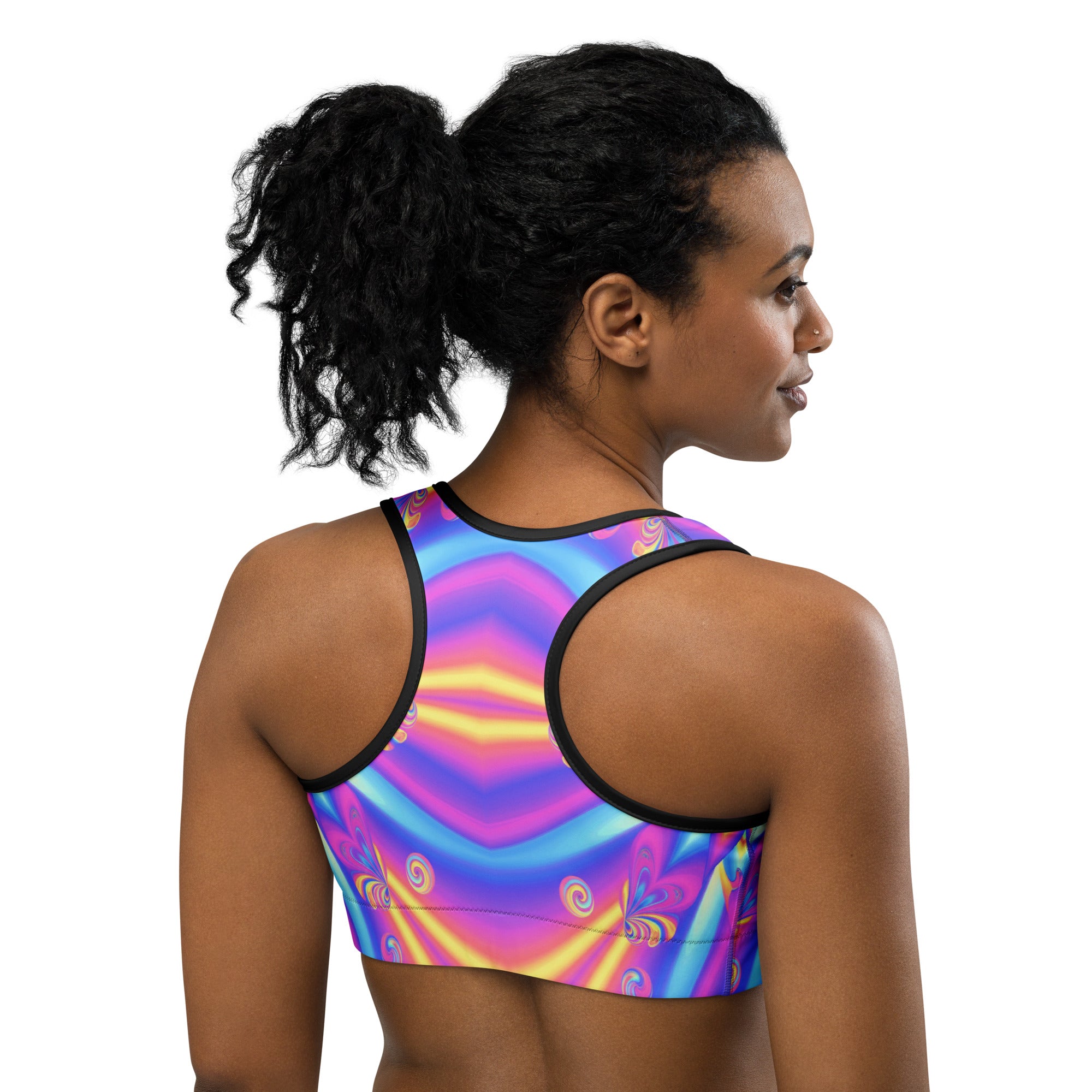 Psychedelic Candy Rave Sports Bra | GearBunch