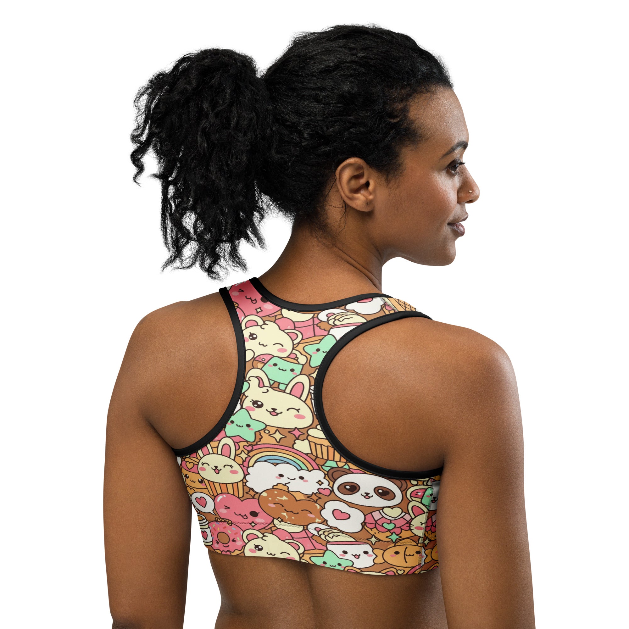 Kawaii Coffee Break Sports Bra | GearBunch