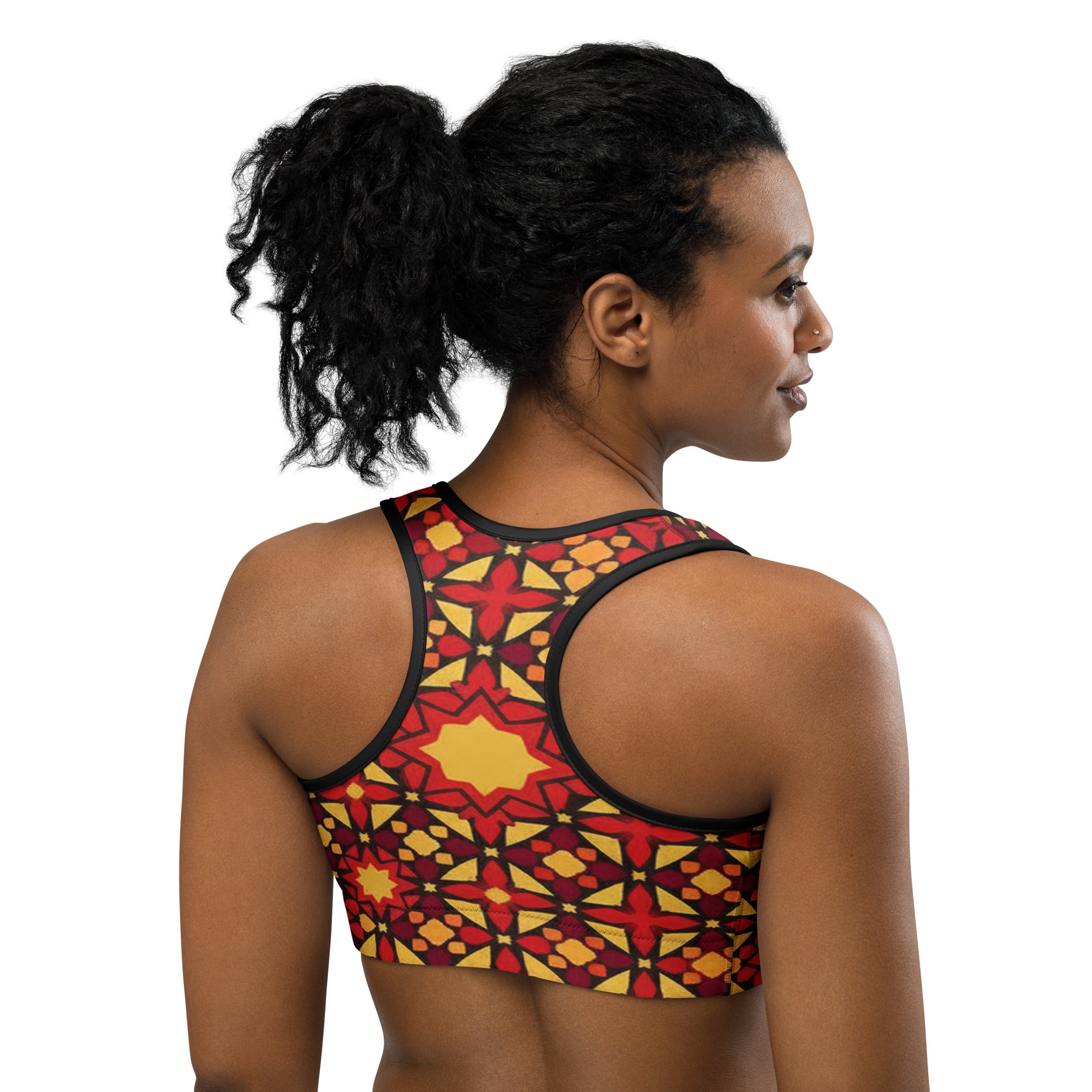 Zellige Pomegranate Sports Bra | GearBunch