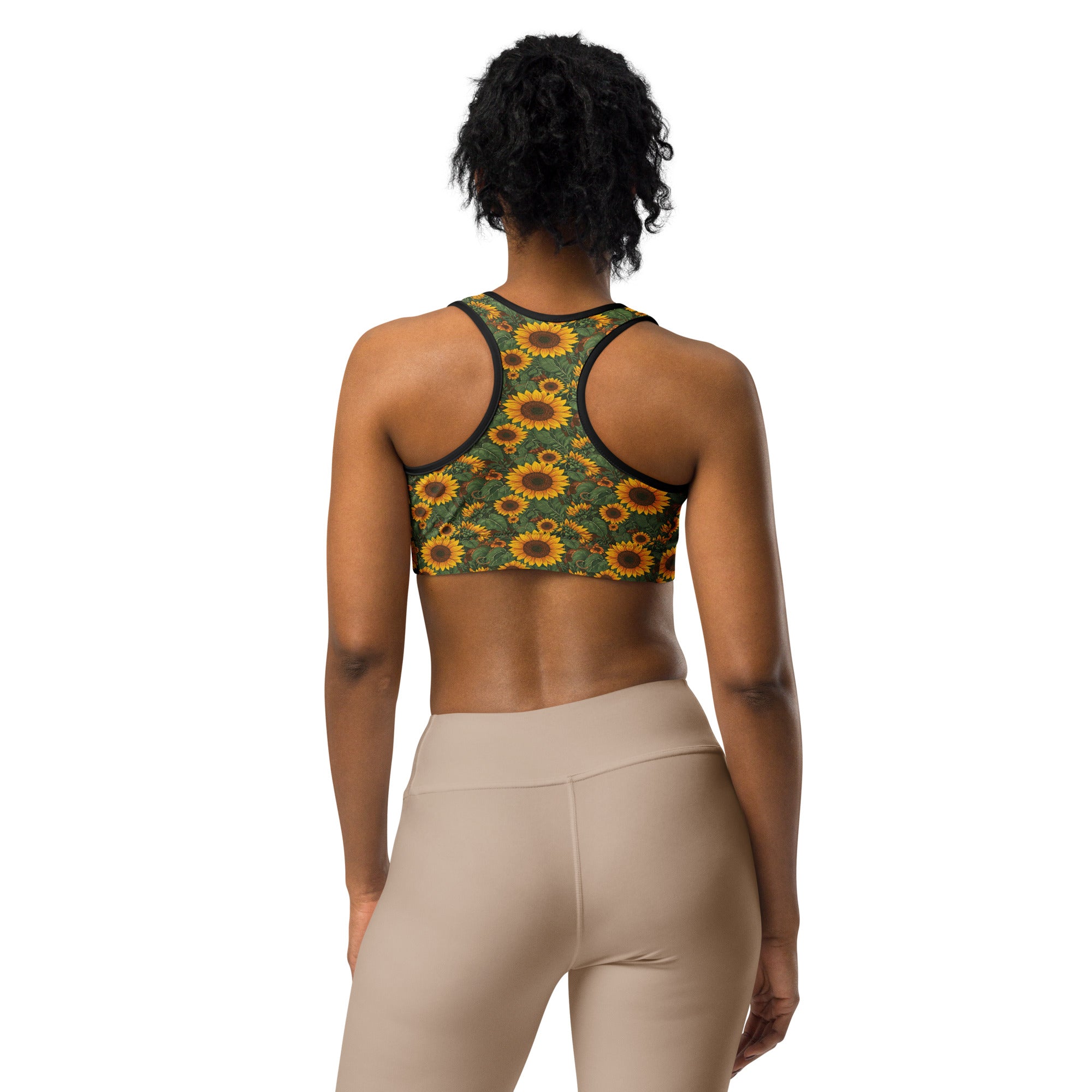 Sunflower Cross Sports Bra | GearBunch