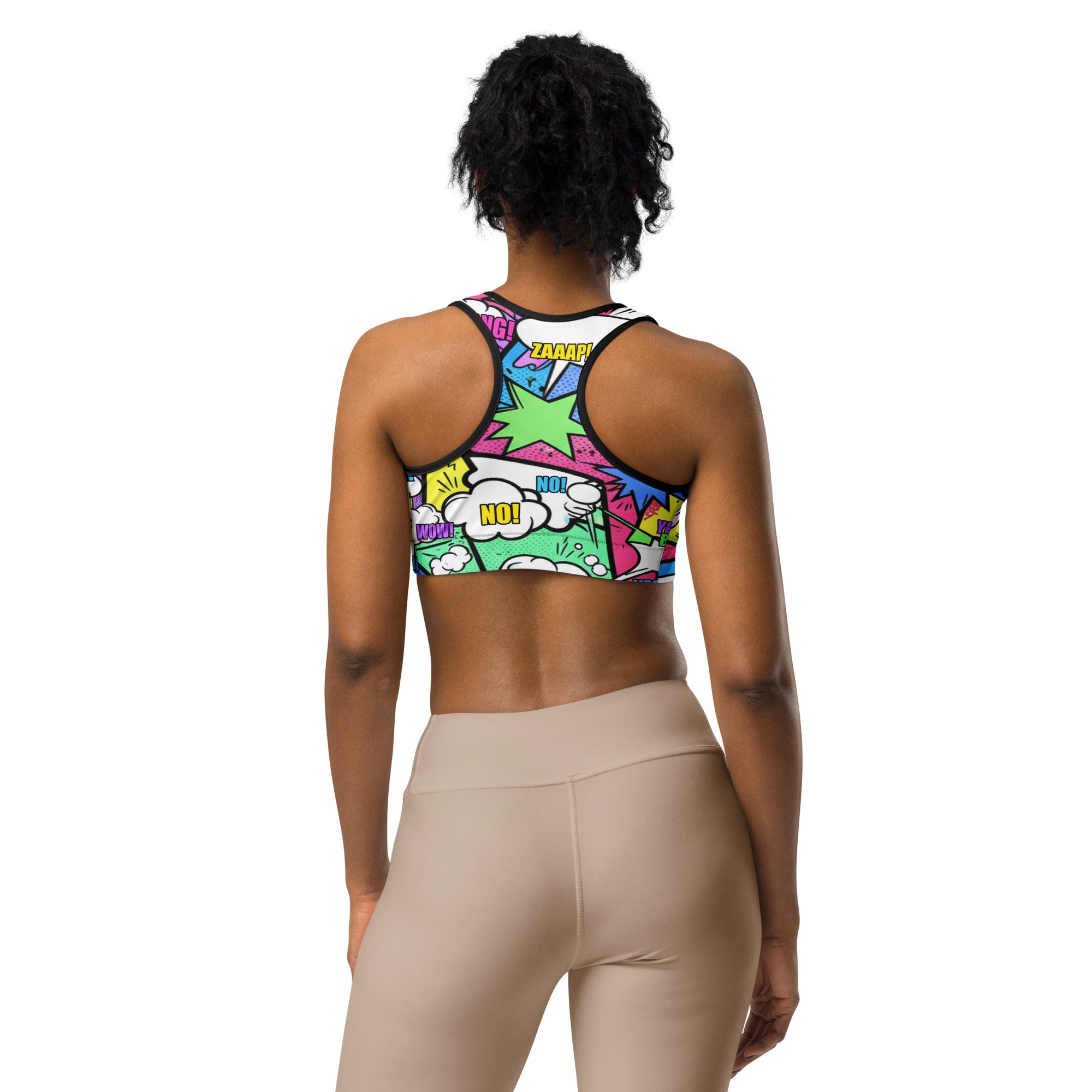 Comic Strip Pop Candy Sports Bra | GearBunch