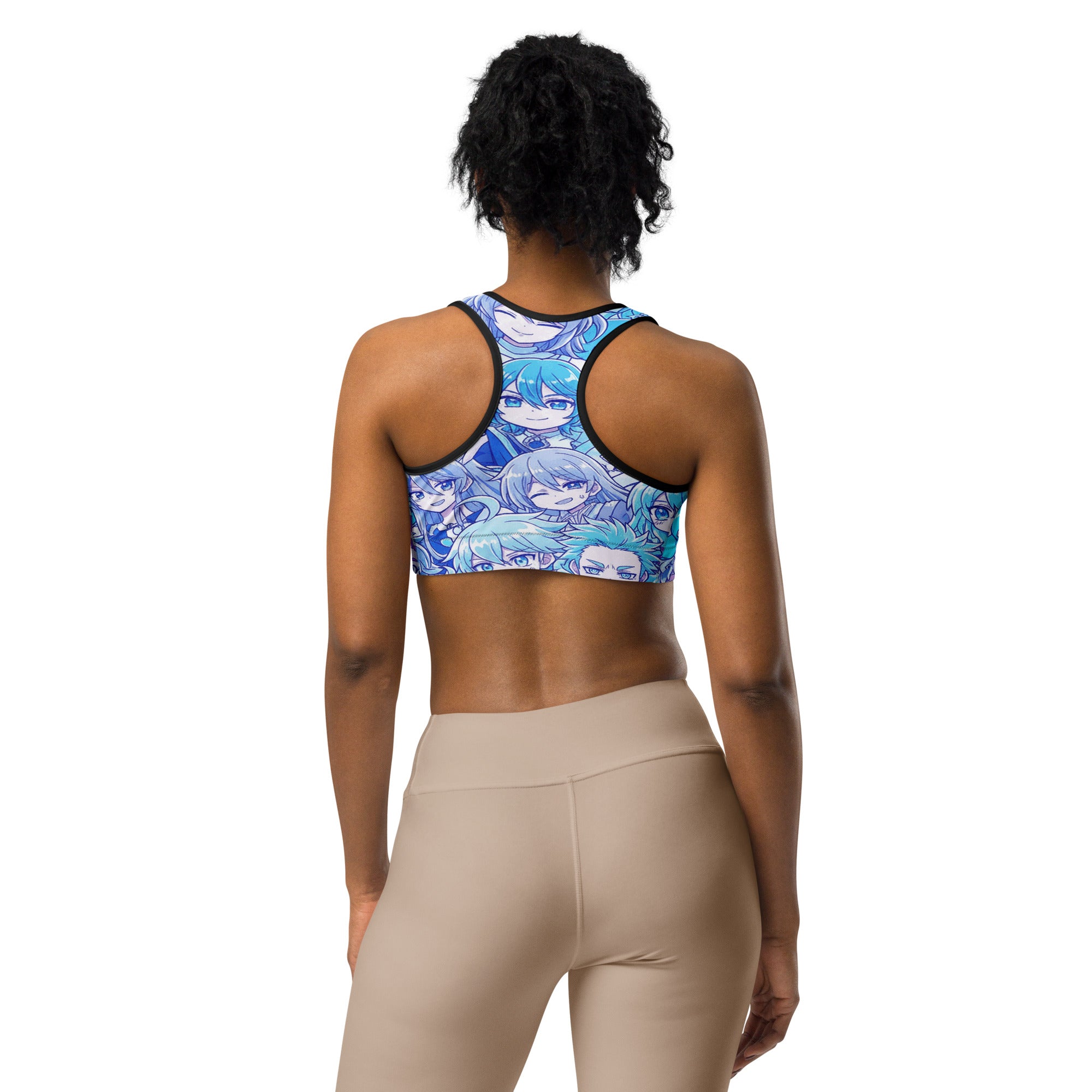 Anime Collage Ice Kingdom Sports Bra | GearBunch