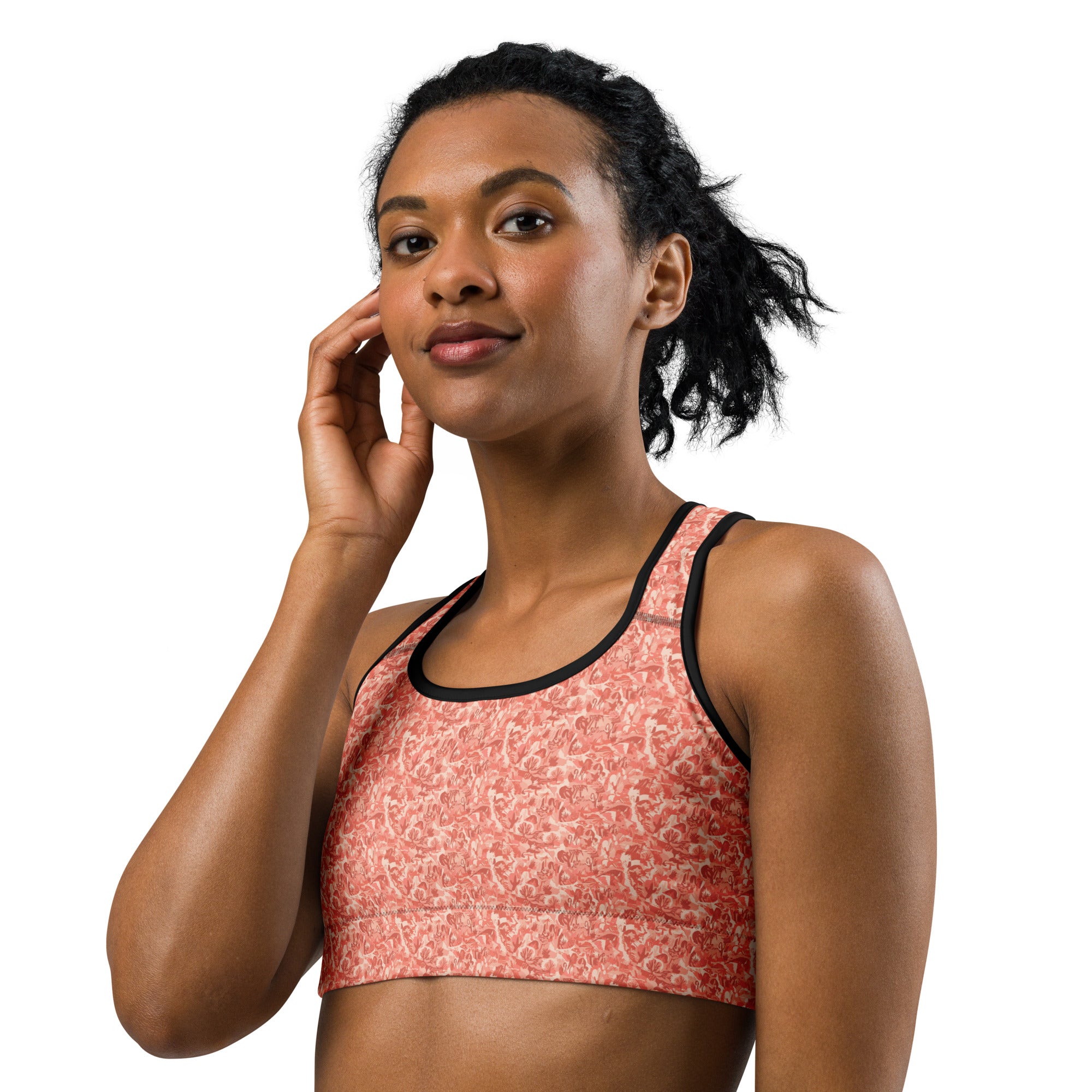 Distorted Cowboy Landscape Sports Bra | GearBunch