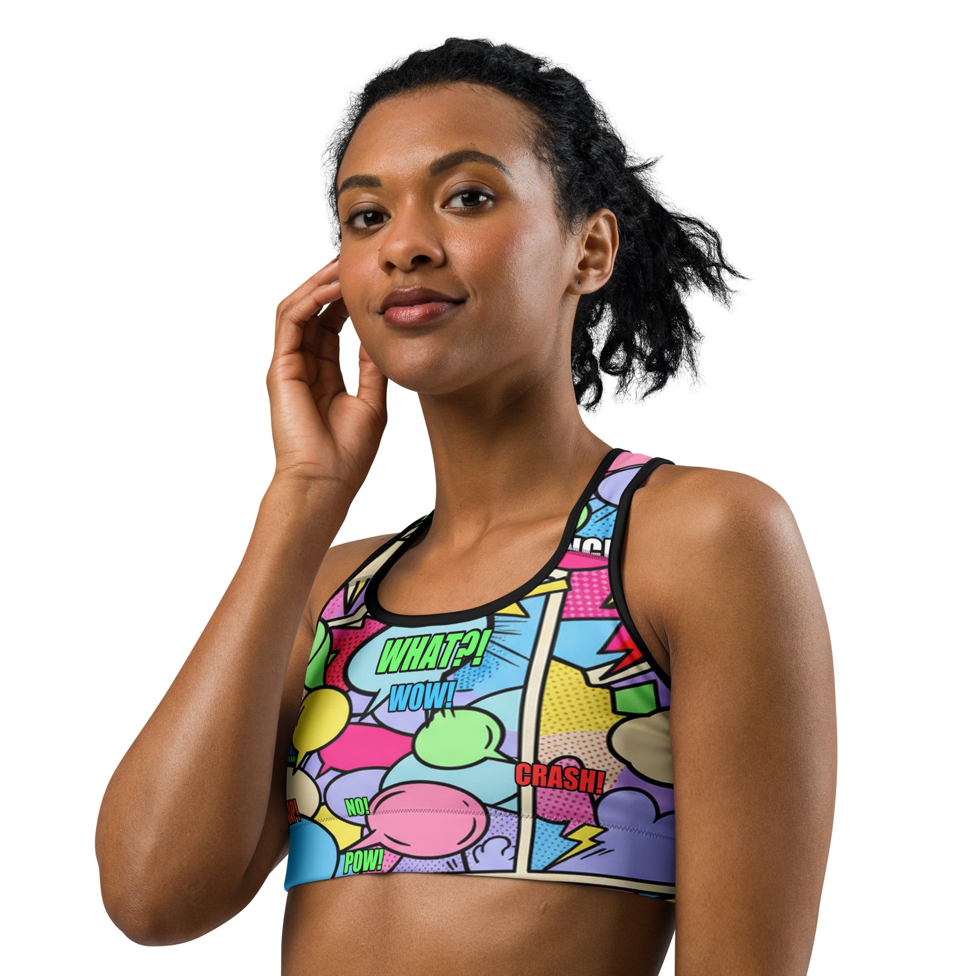 Comic Pop Candy Pastel Sports Bra | GearBunch