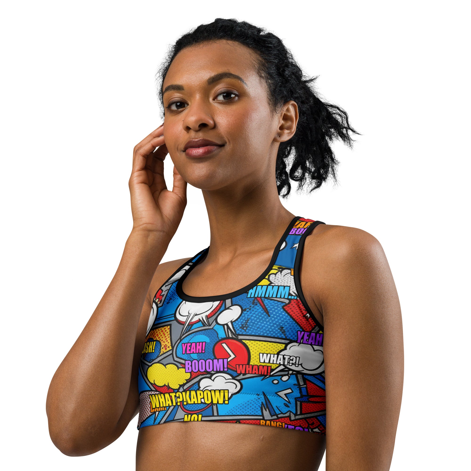 Comic Strip Robot Wars Sports Bra | GearBunch