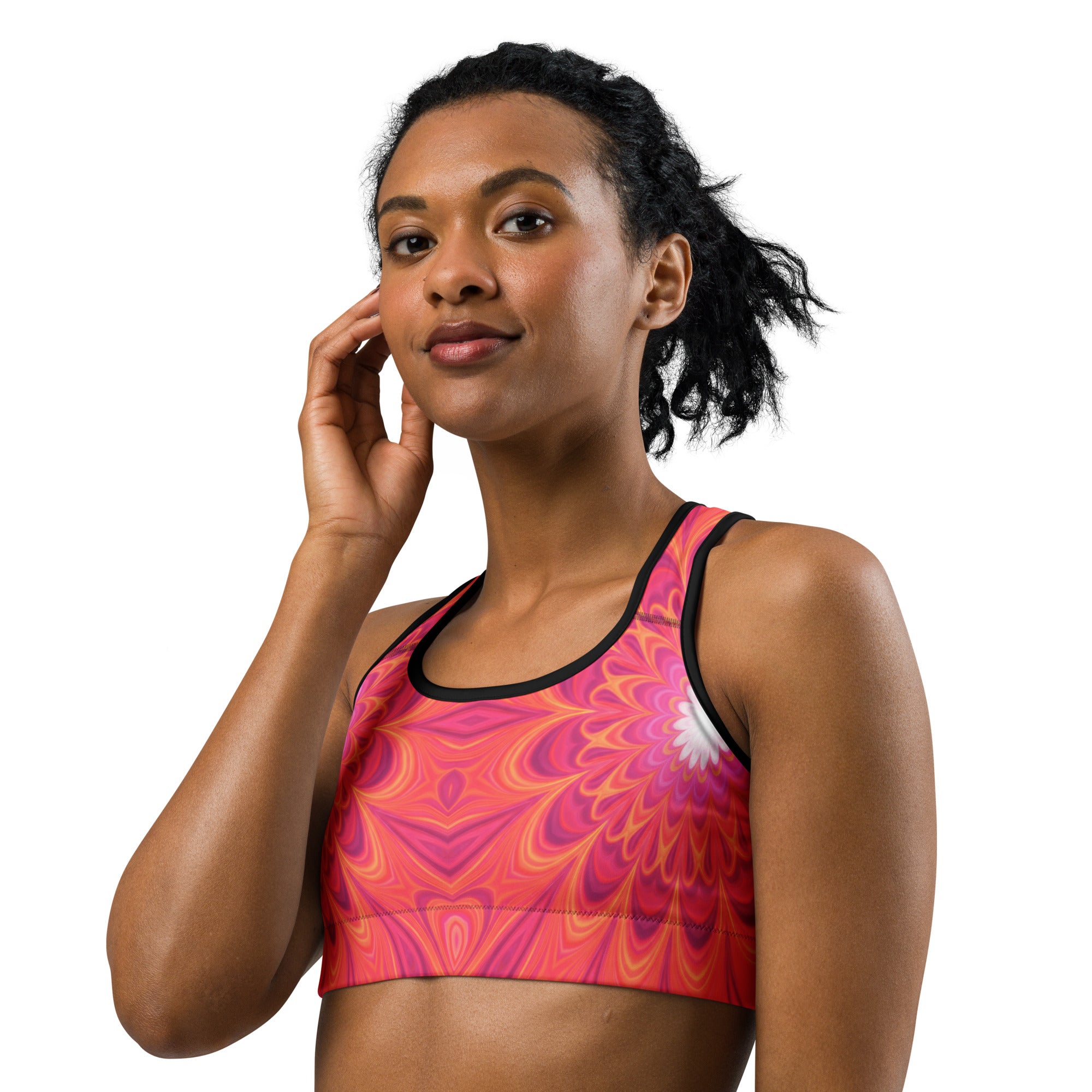 Psychedelic Plasma Core Sports Bra | GearBunch