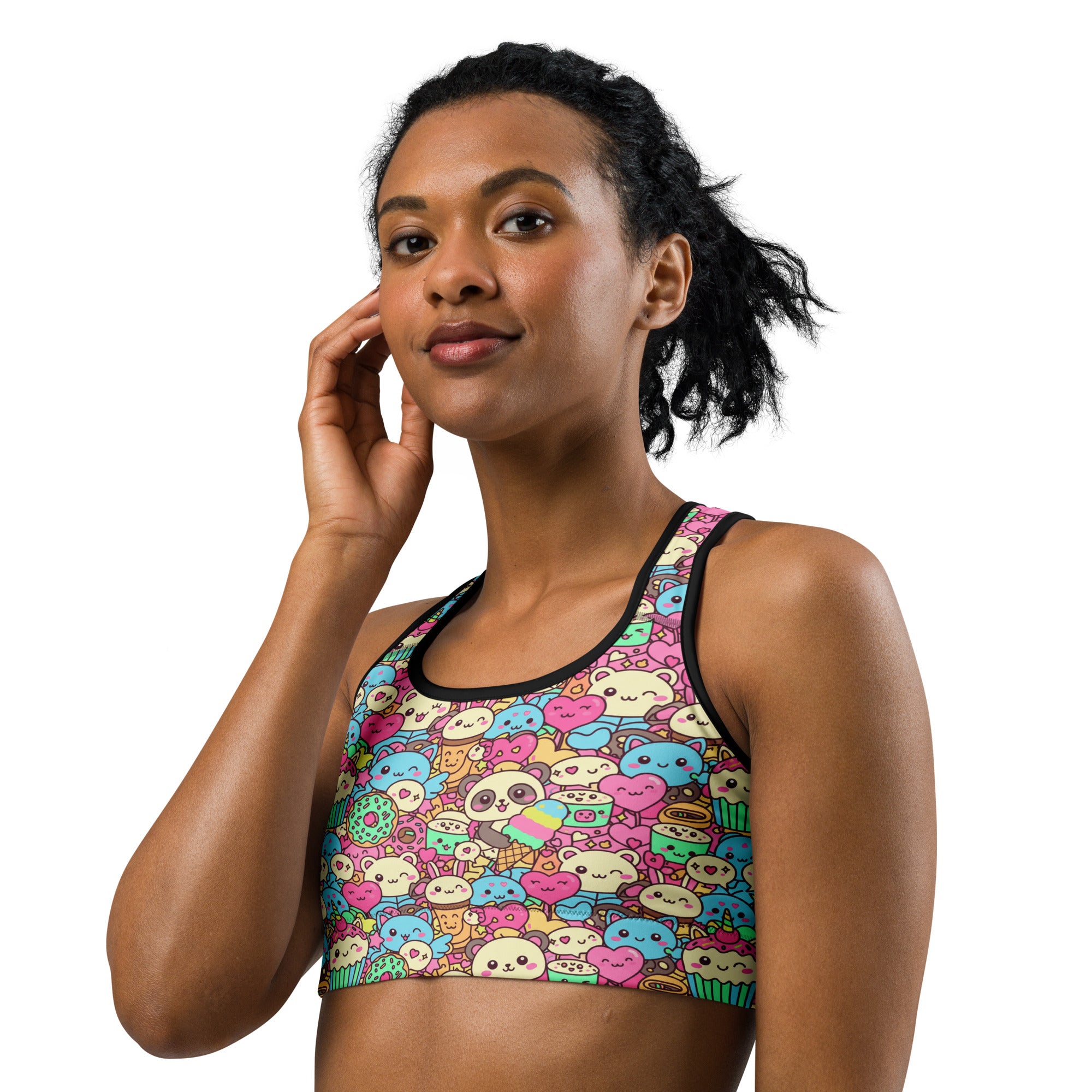 Kawaii Sweet Treats Sports Bra | GearBunch