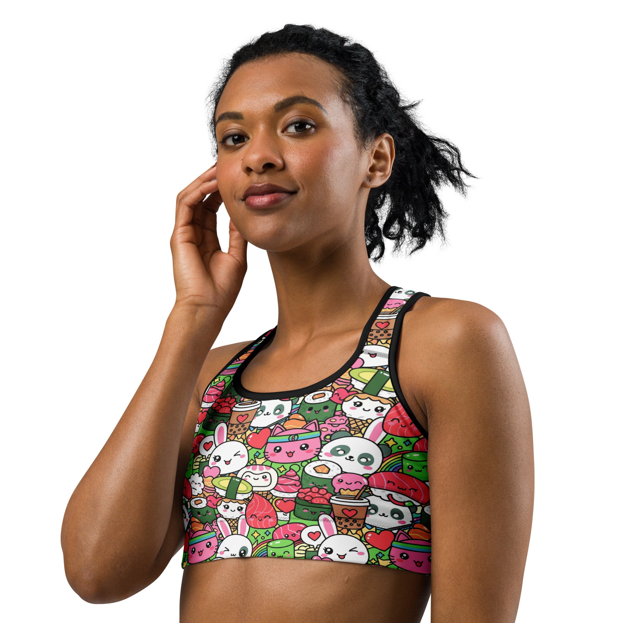 Kawaii Sushi Party Sports Bra | GearBunch