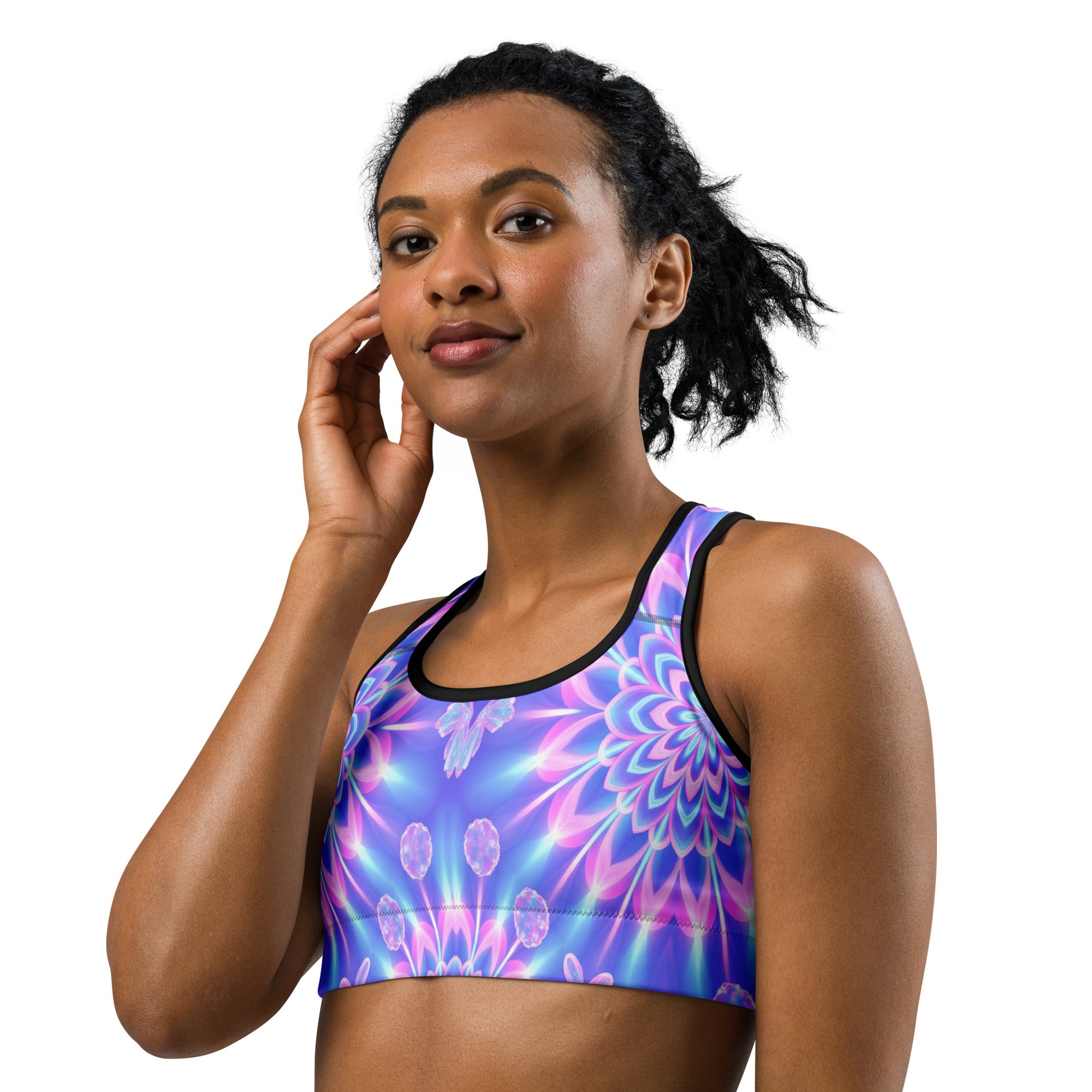 Psychedelic Fairy Ring Sports Bra | GearBunch