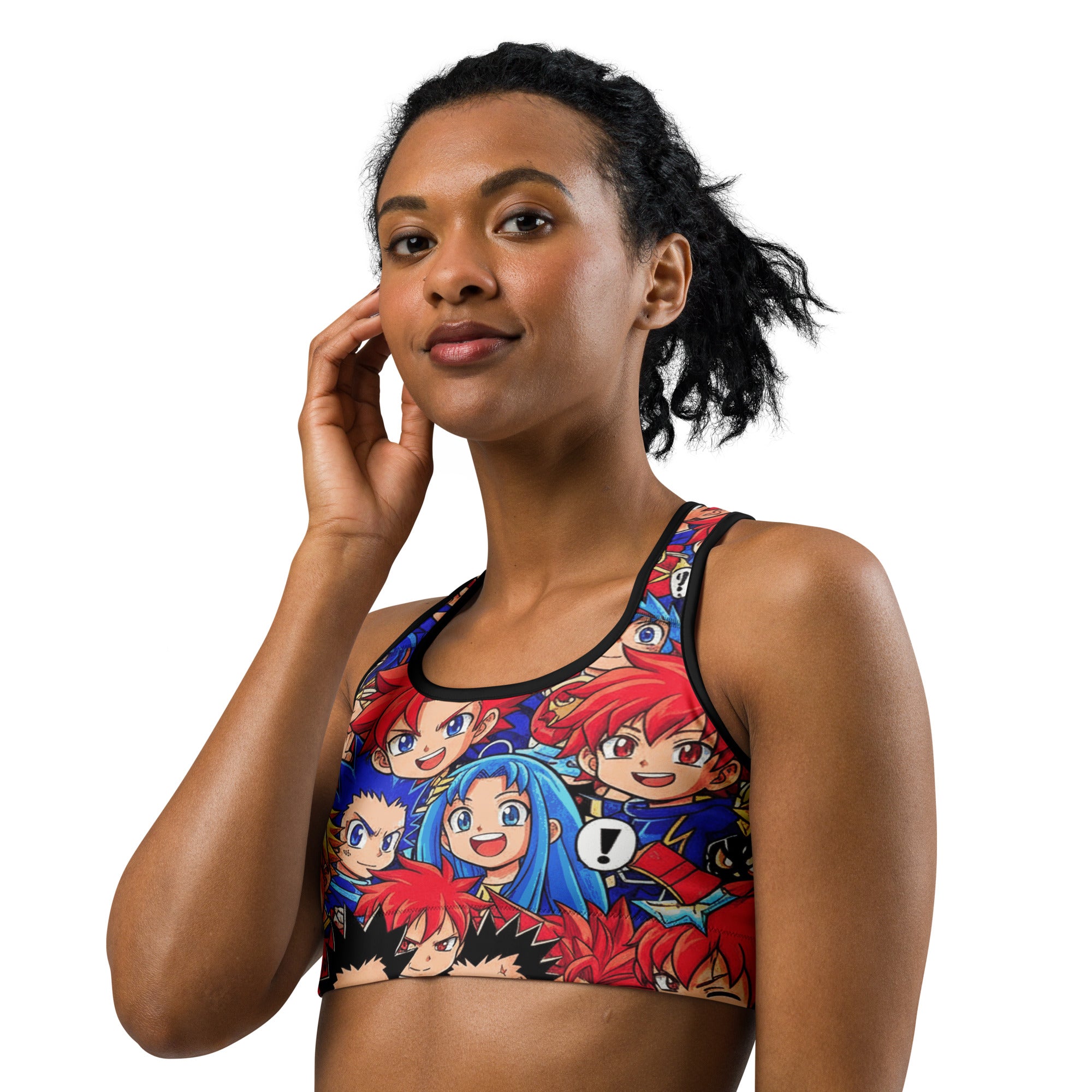 Anime Collage Street Fighter Sports Bra | GearBunch