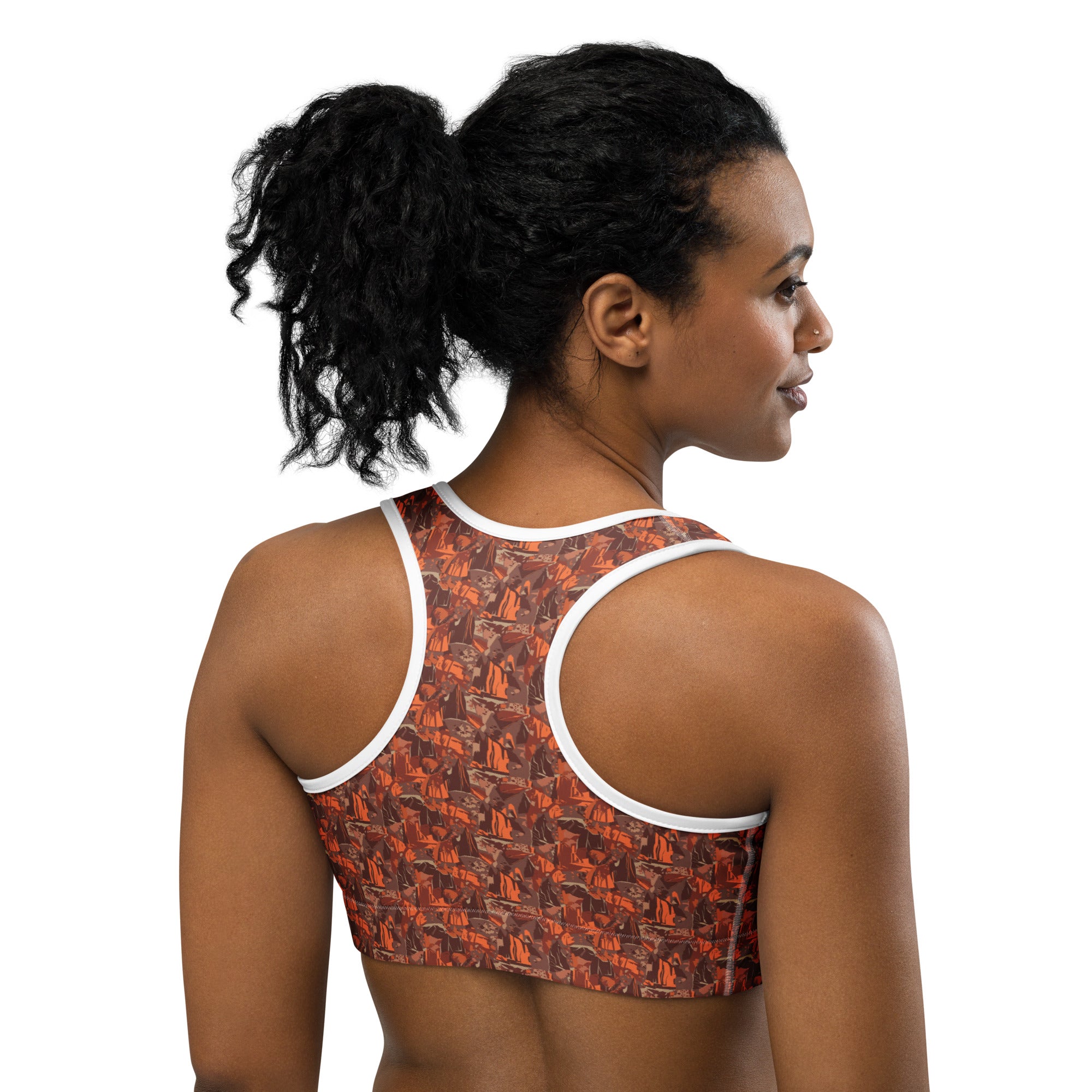 Broken Desert Landscape Sports Bra | GearBunch