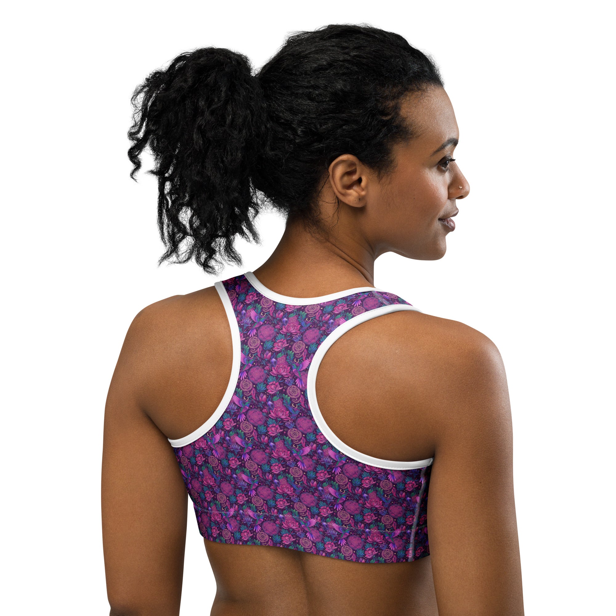 Hummingbird Divination Art Sports Bra | GearBunch