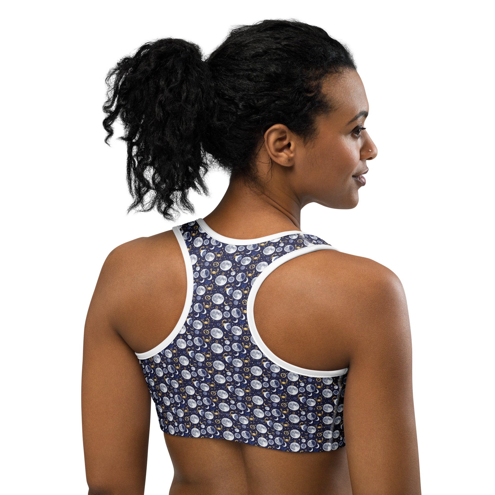 Cancer Moon Phases Sports Bra | GearBunch
