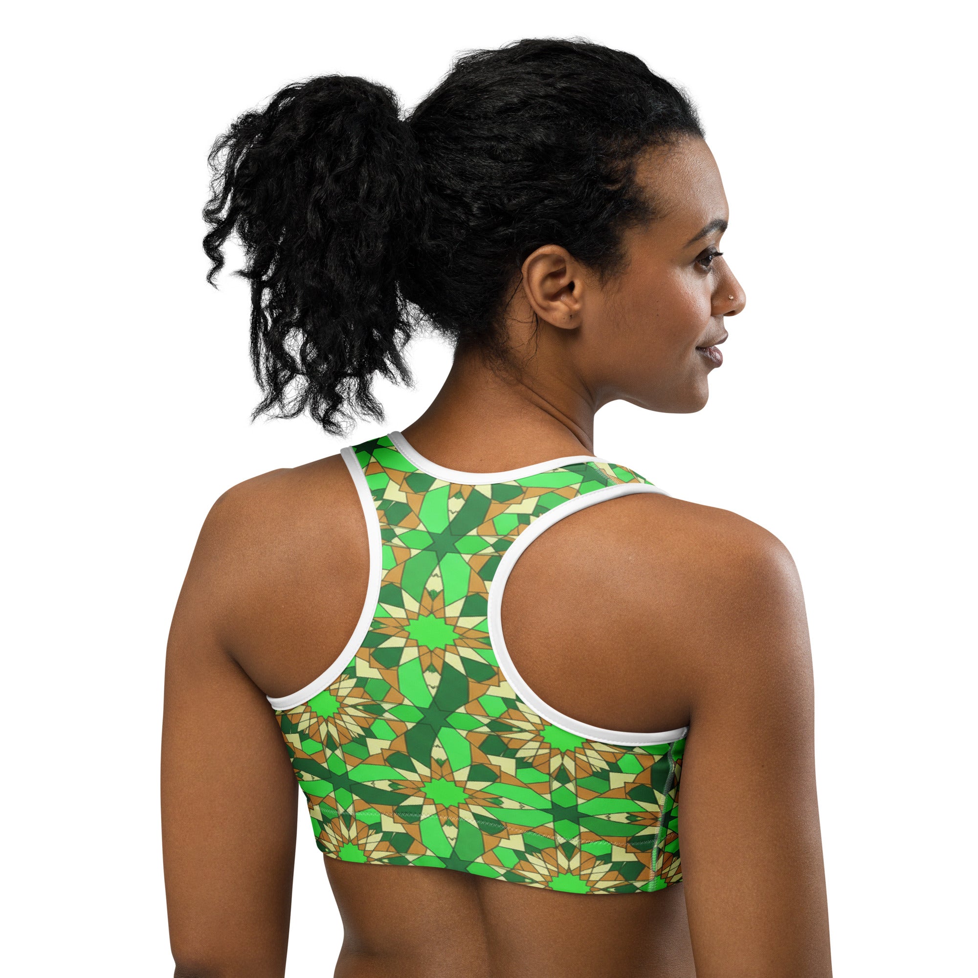 Zellige Jade Copper Sports Bra | GearBunch