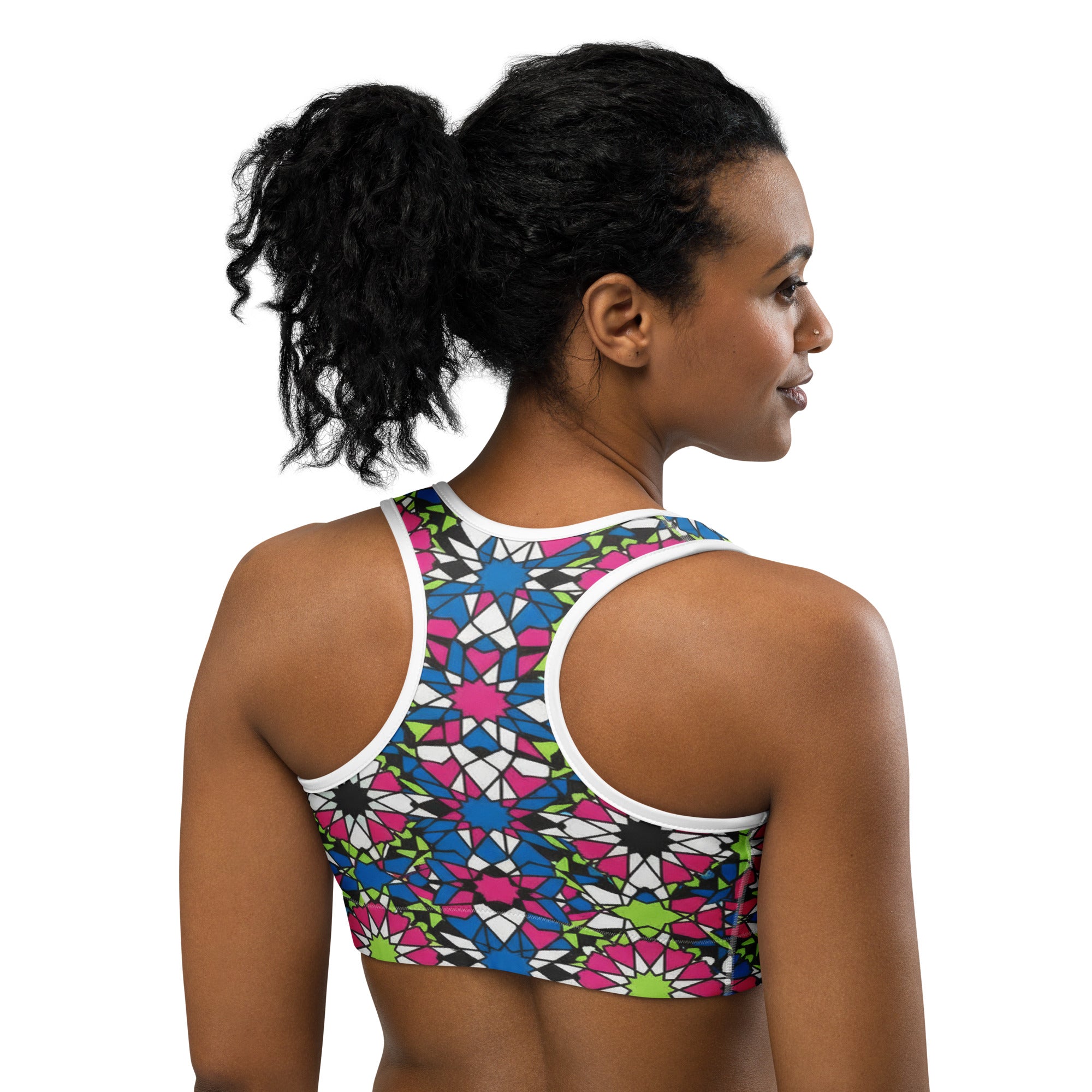 Zellige Electric Neon Sports Bra | GearBunch