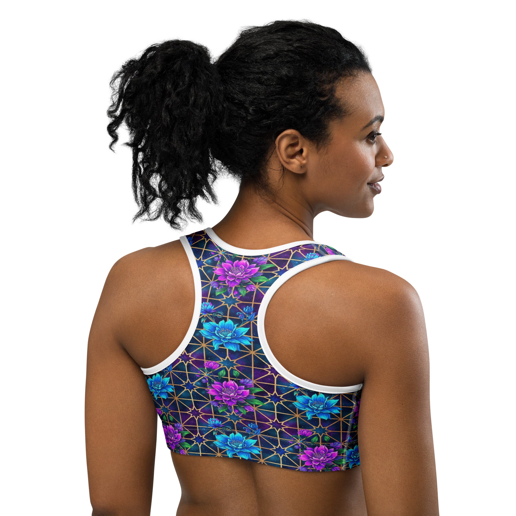 Arabic Galaxy Sports Bra | GearBunch
