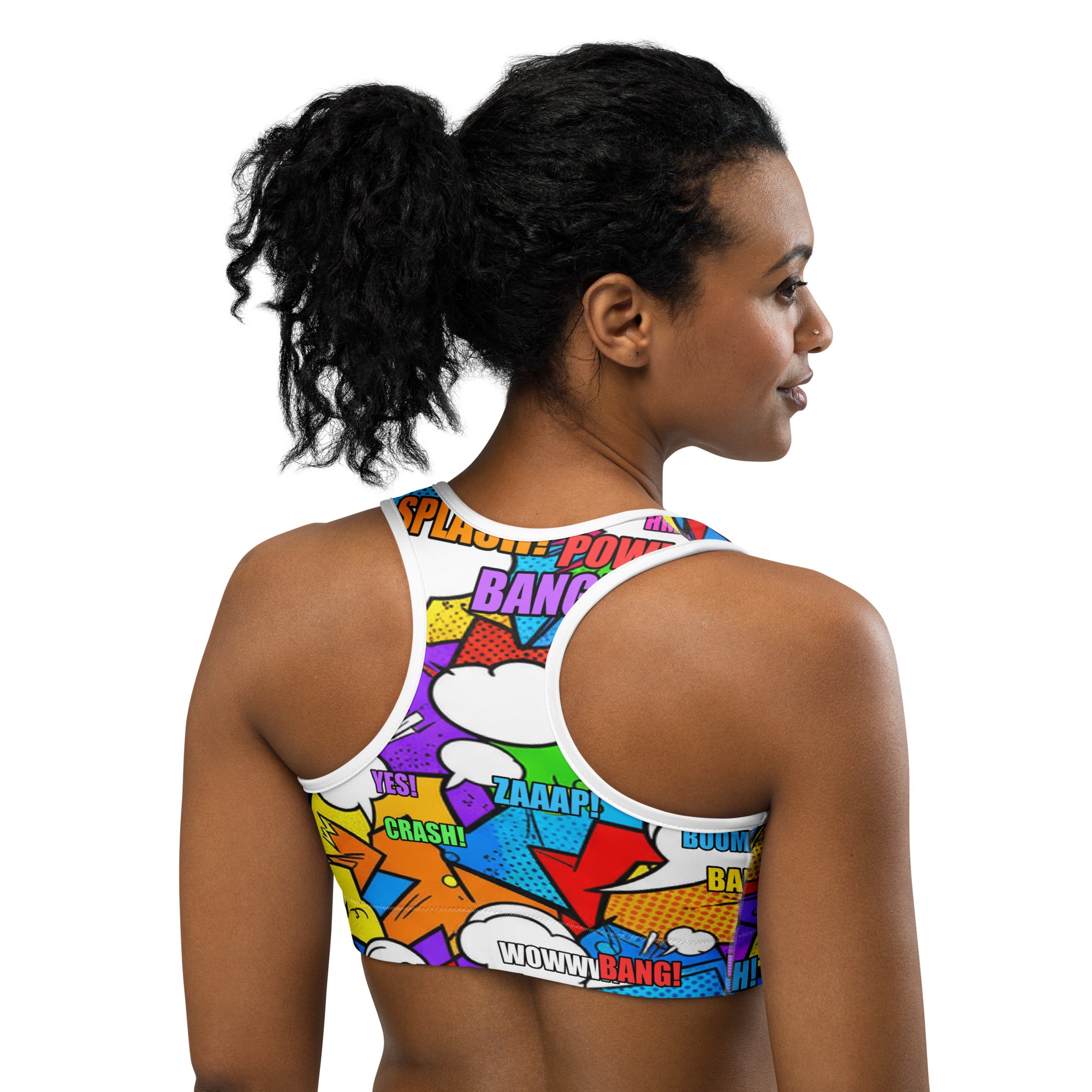 Comic Strip Classic Hero Sports Bra | GearBunch