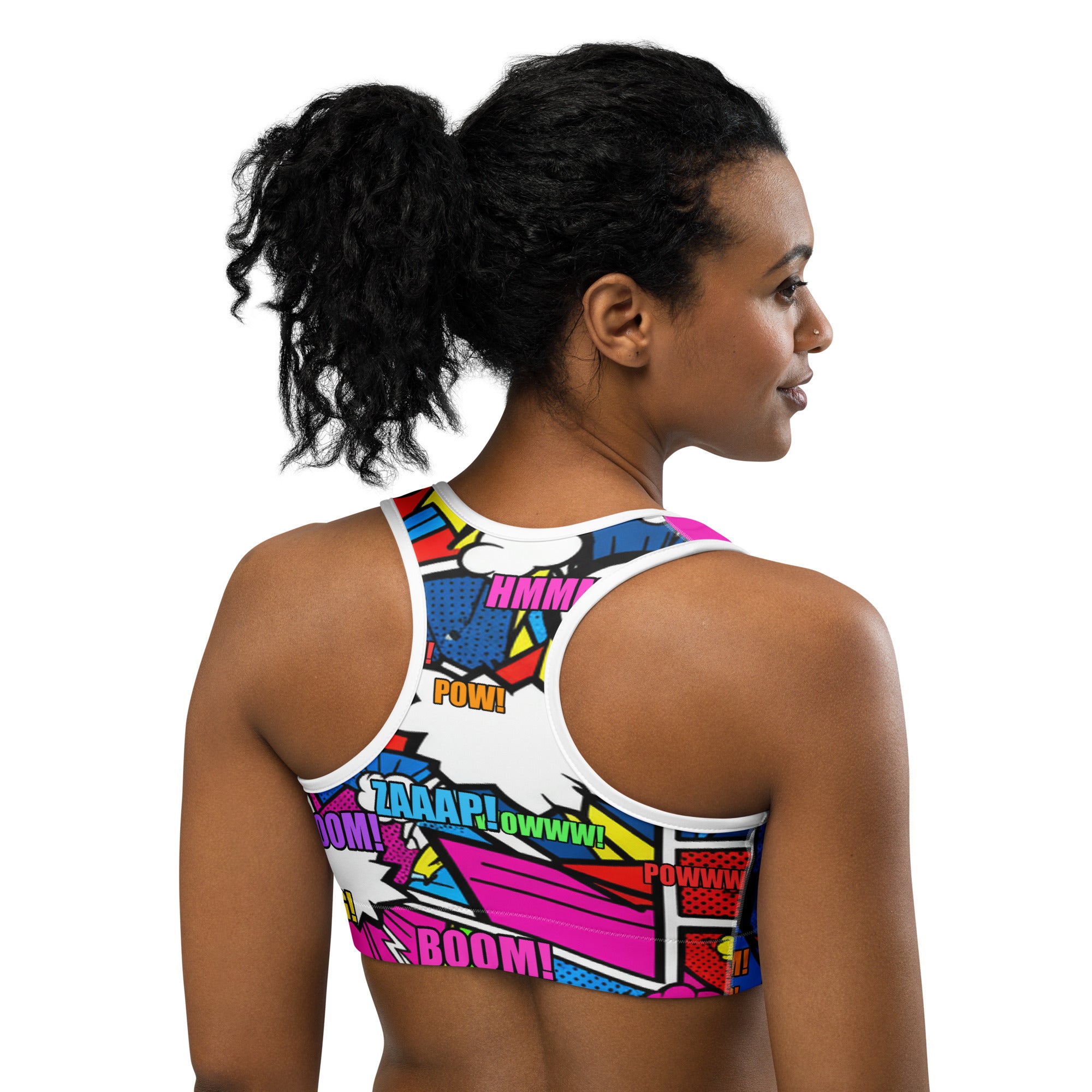 Comic Strip Ninja Night Sports Bra | GearBunch