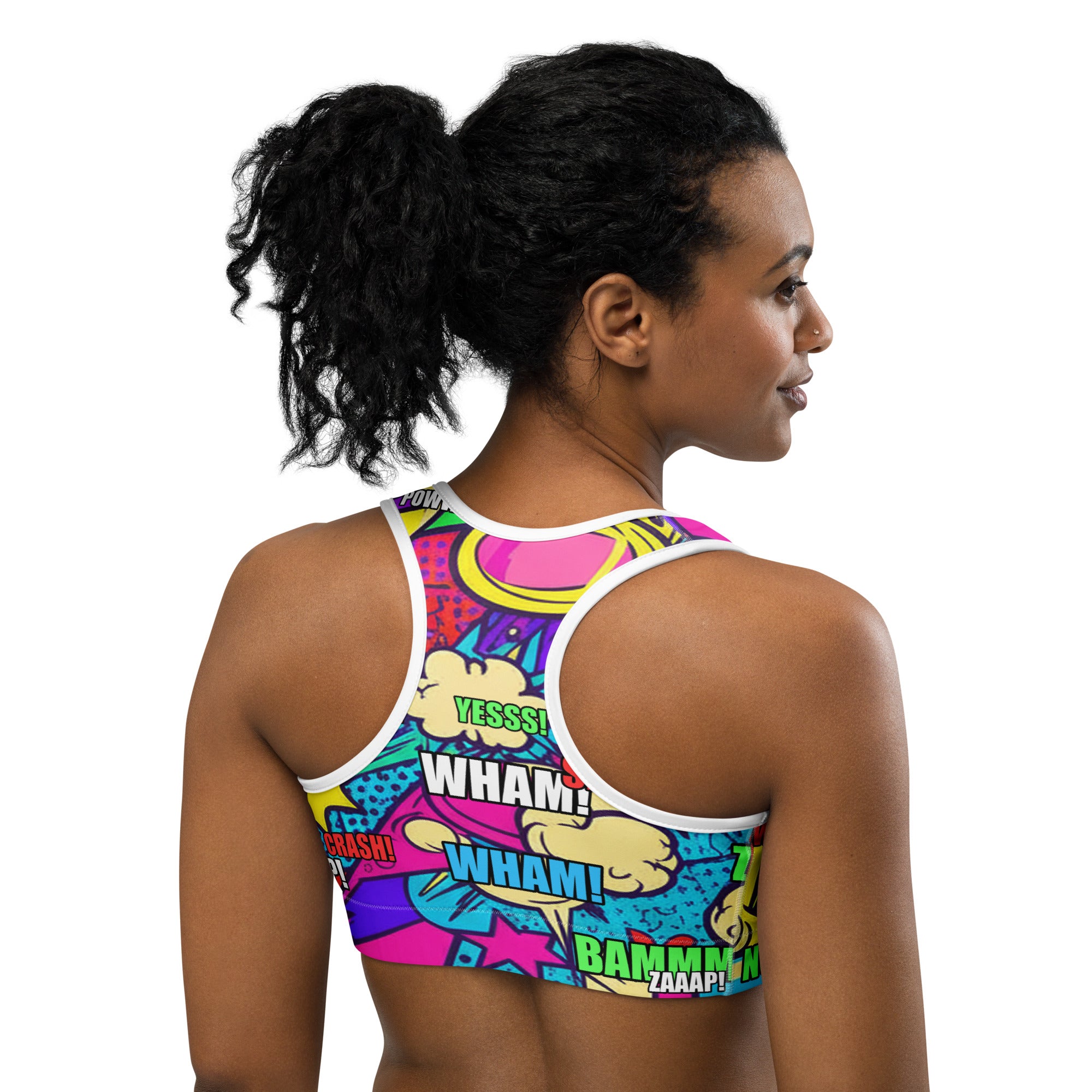 Comic Strip Pirate Adventure Sports Bra | GearBunch