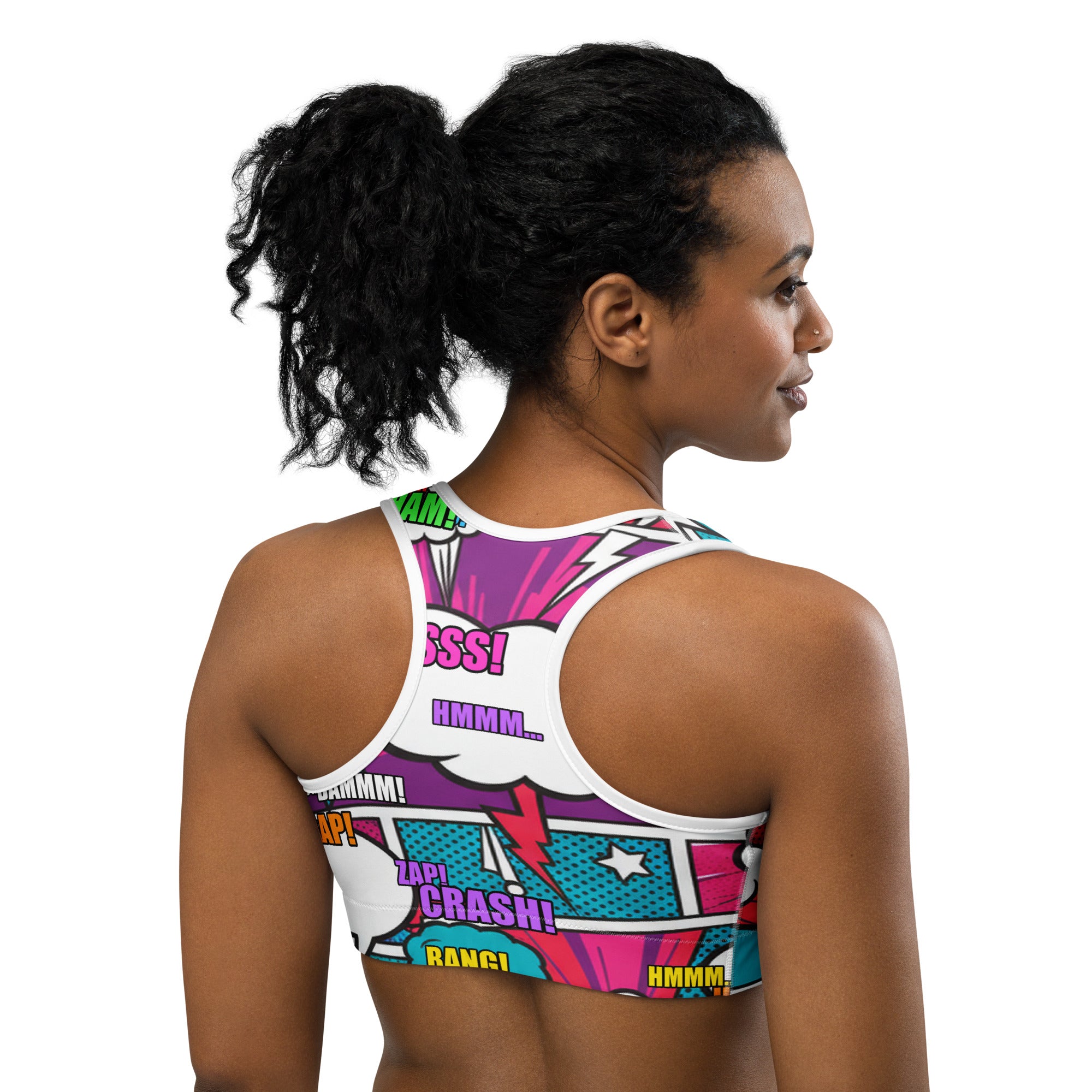 Comic Strip Roller Derby Sports Bra | GearBunch