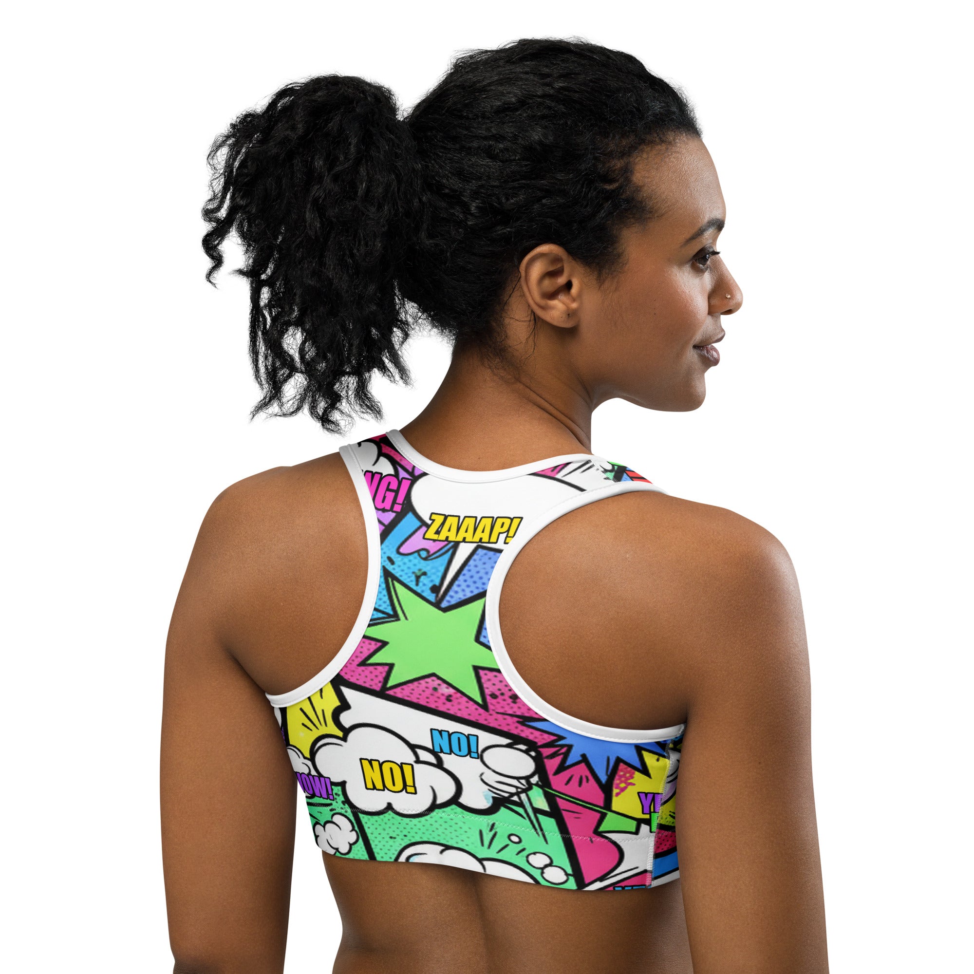 Comic Strip Pop Candy Sports Bra | GearBunch
