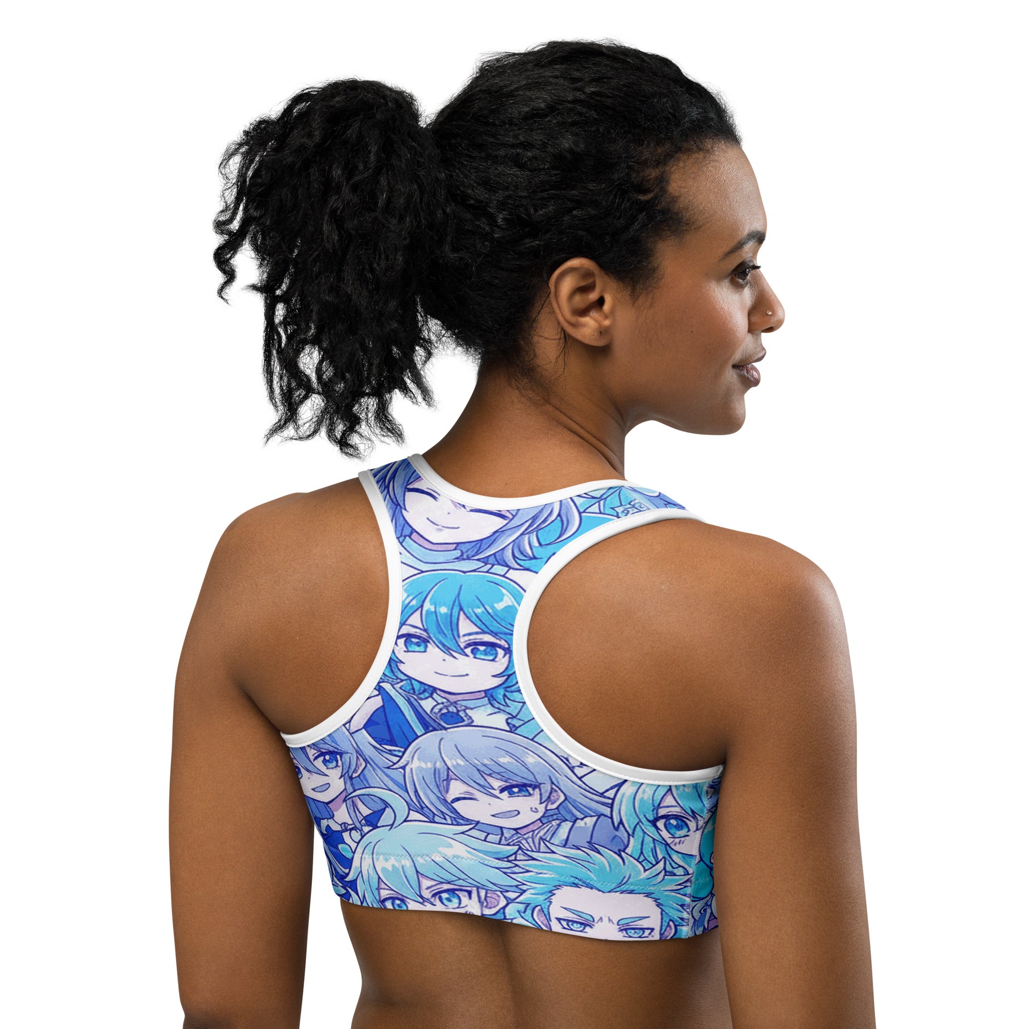 Anime Collage Ice Kingdom Sports Bra | GearBunch
