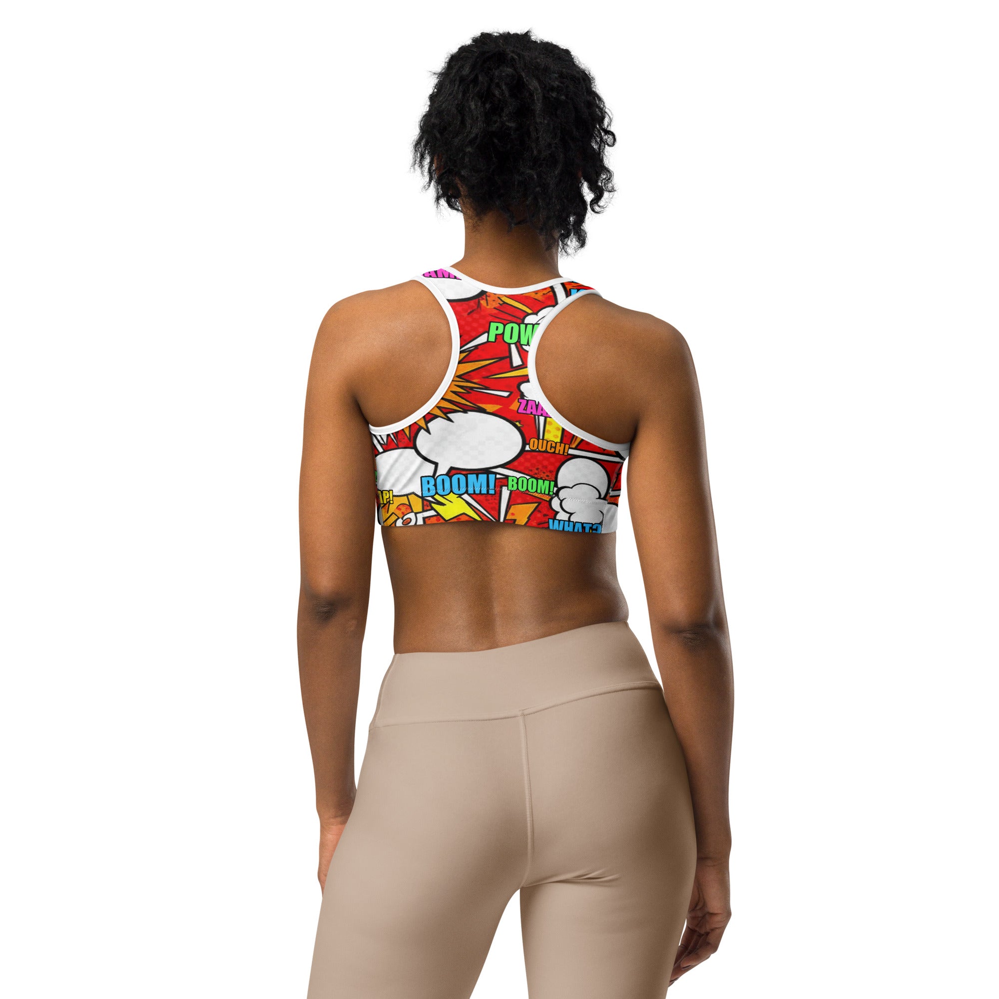 Comic Pop Fire Engine Sports Bra | GearBunch