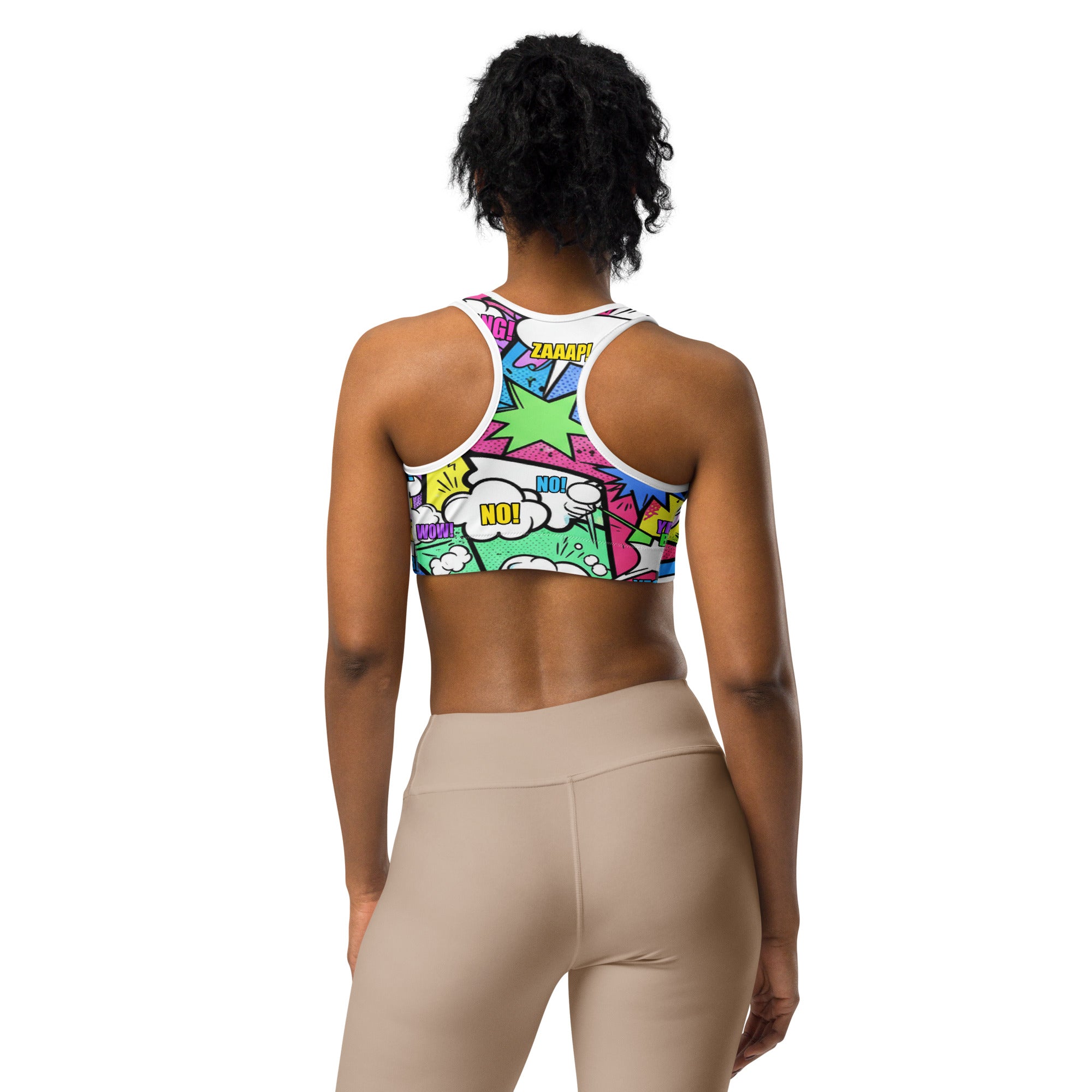 Comic Strip Pop Candy Sports Bra | GearBunch