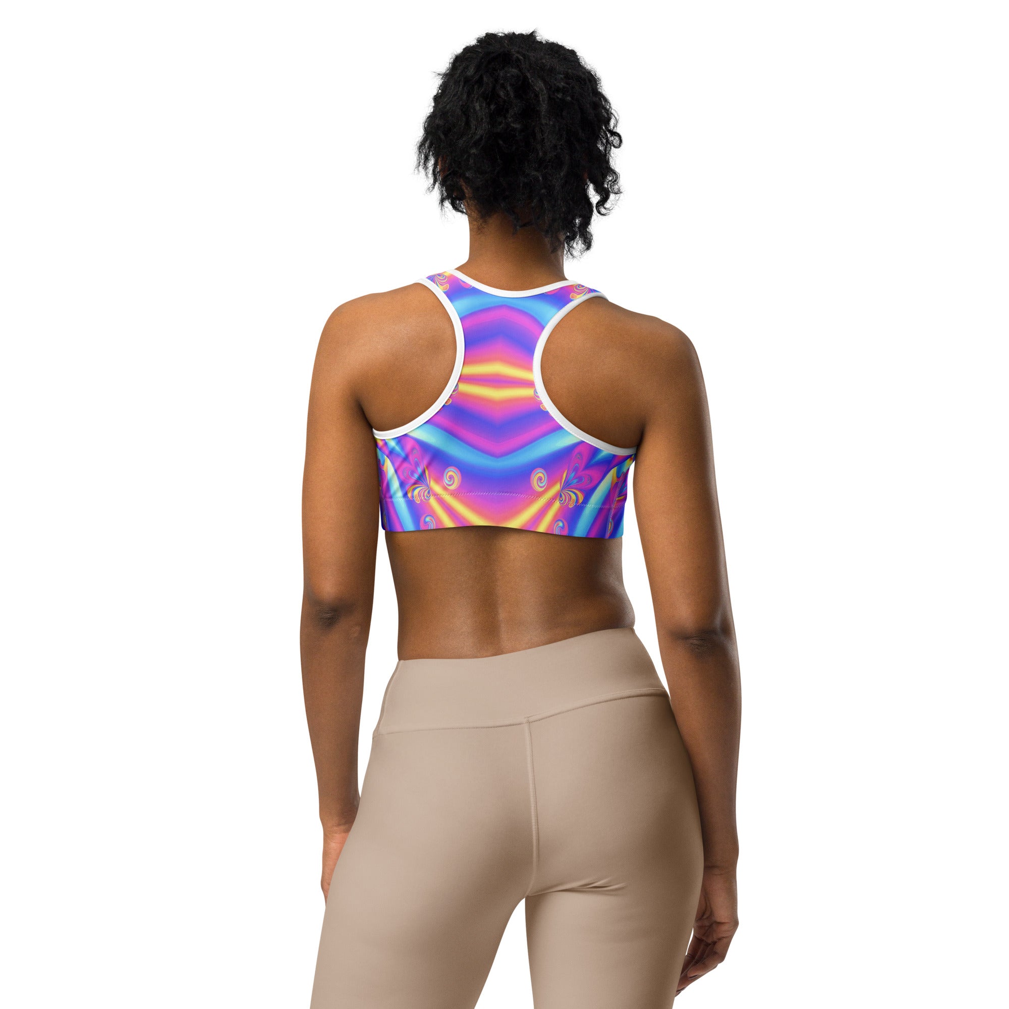 Psychedelic Candy Rave Sports Bra | GearBunch