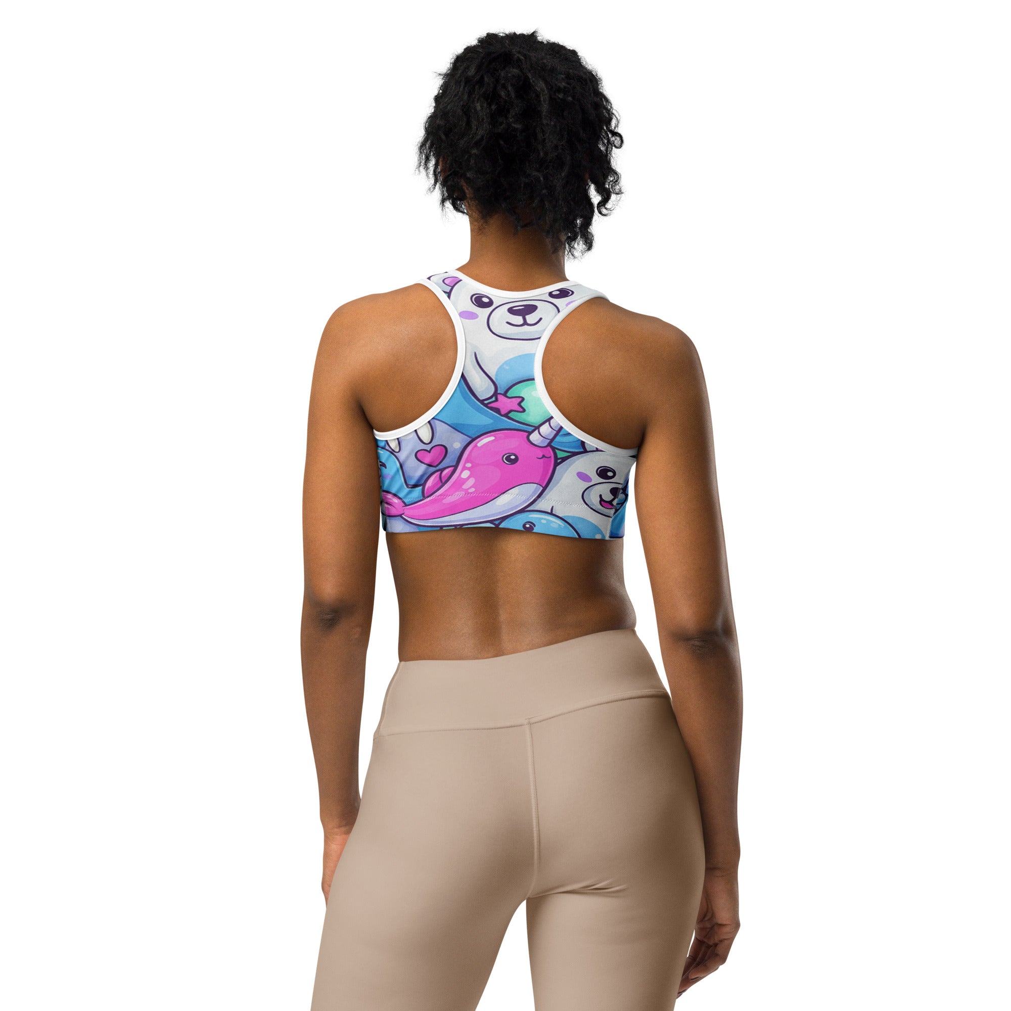 Vibrant Arctic Friends Sports Bra | GearBunch